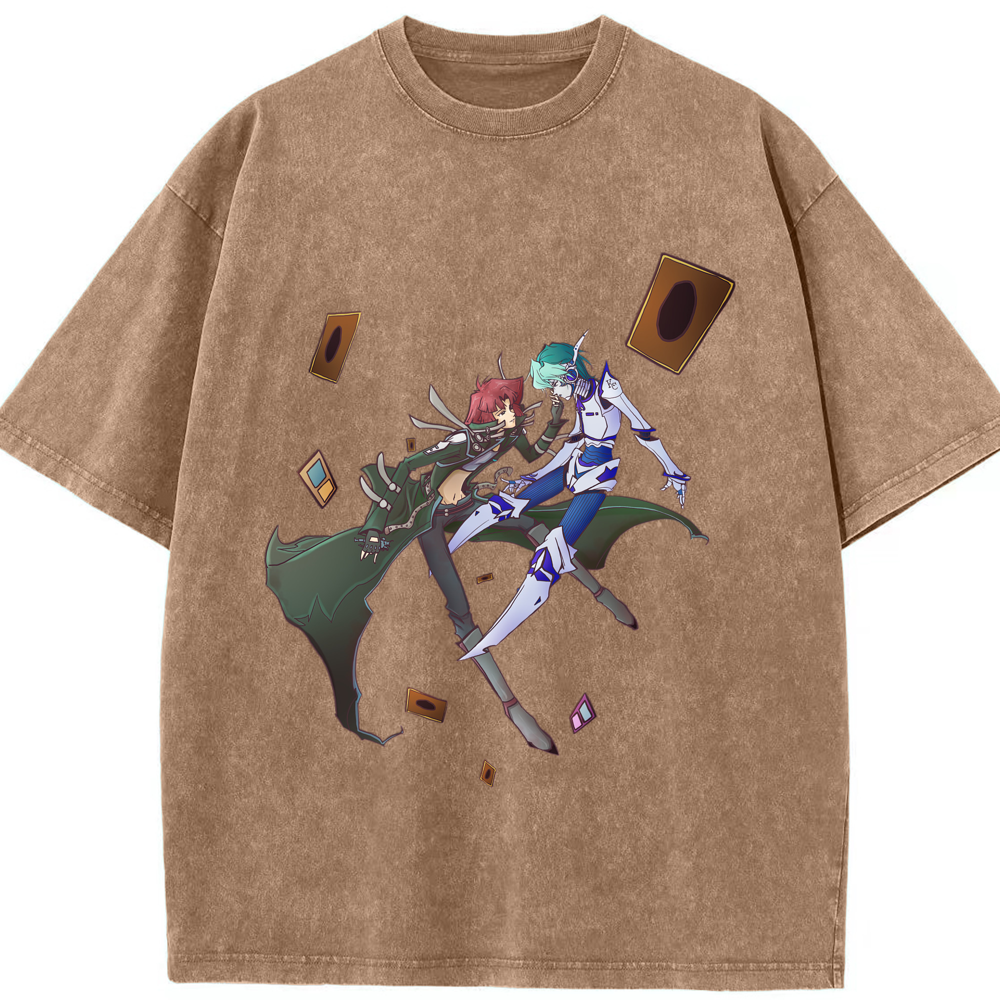 （画像用） 遊☆戯☆王 Yu-Gi-Oh! 綿100% ヴィンテージ風 半袖Tシャツ（フロントプリント）