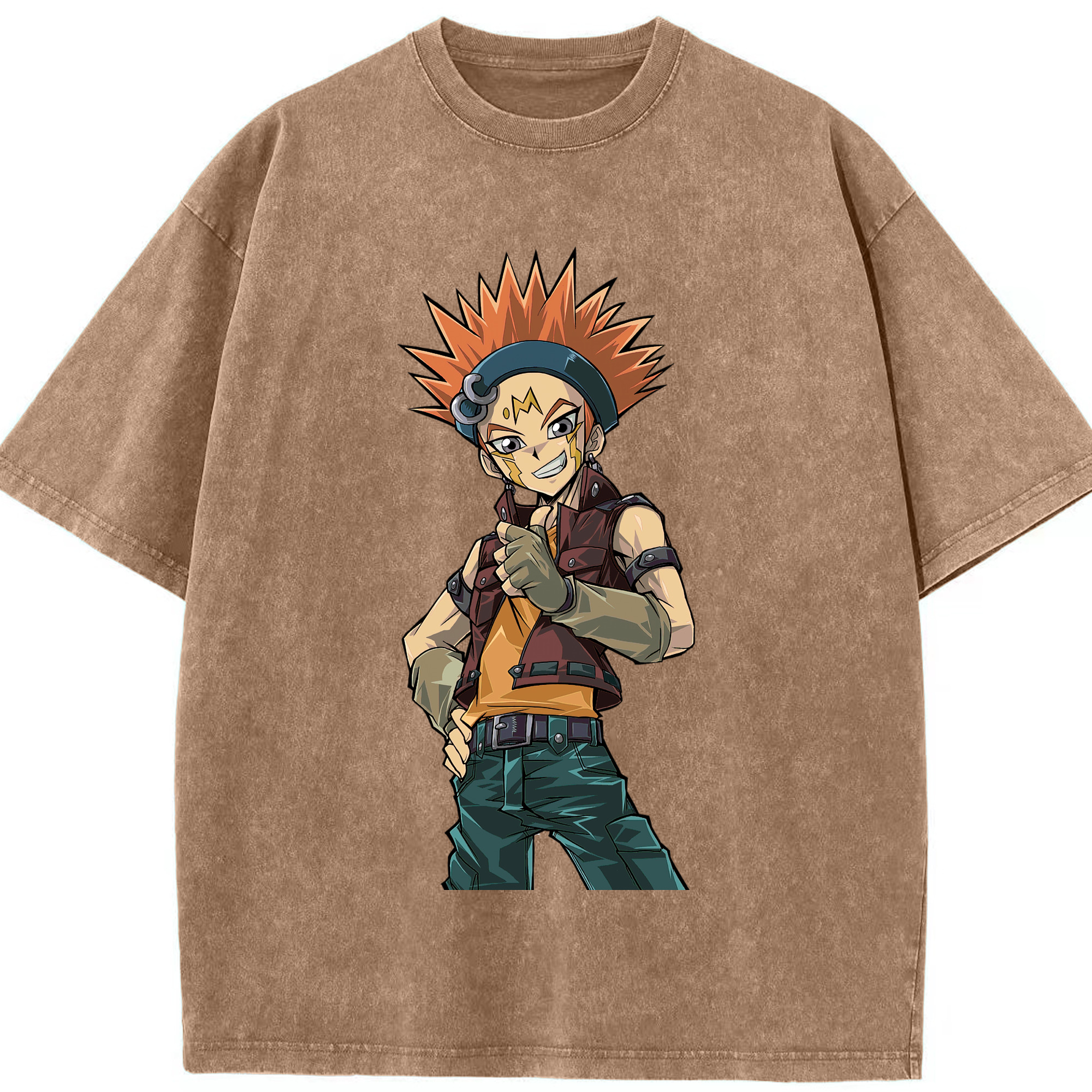 （画像用） 遊☆戯☆王 Yu-Gi-Oh! 綿100% ヴィンテージ風 半袖Tシャツ（フロントプリント）