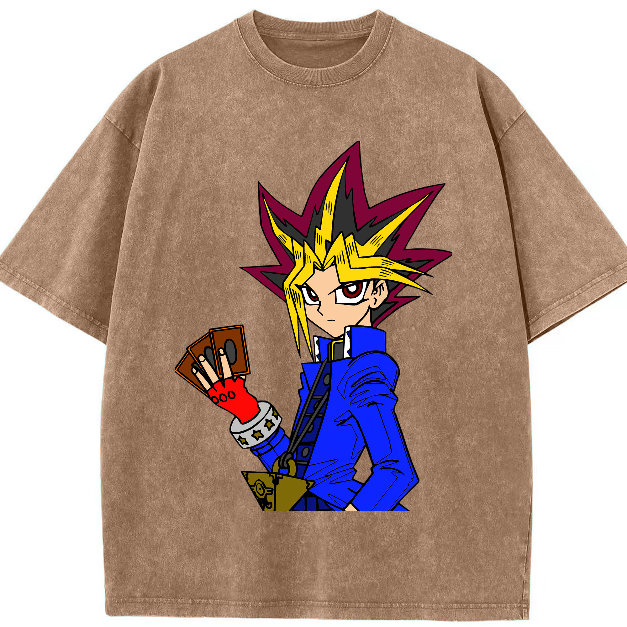 （画像用） 遊☆戯☆王 Yu-Gi-Oh! 綿100% ヴィンテージ風 半袖Tシャツ（フロントプリント）