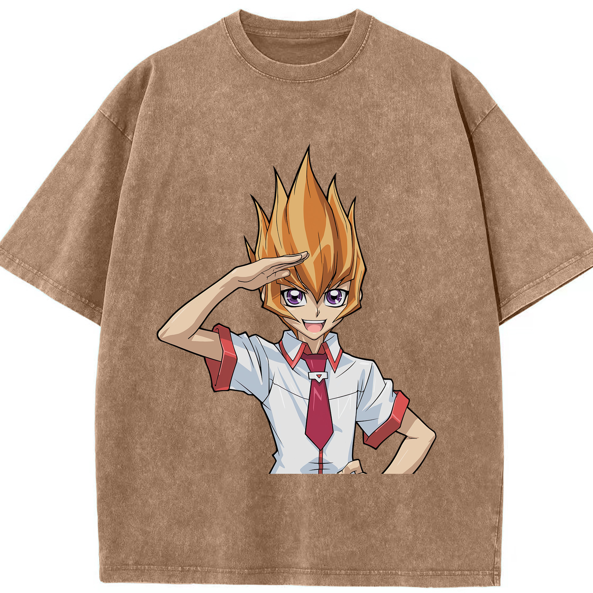 （画像用） 遊☆戯☆王 Yu-Gi-Oh! 綿100% ヴィンテージ風 半袖Tシャツ（フロントプリント）