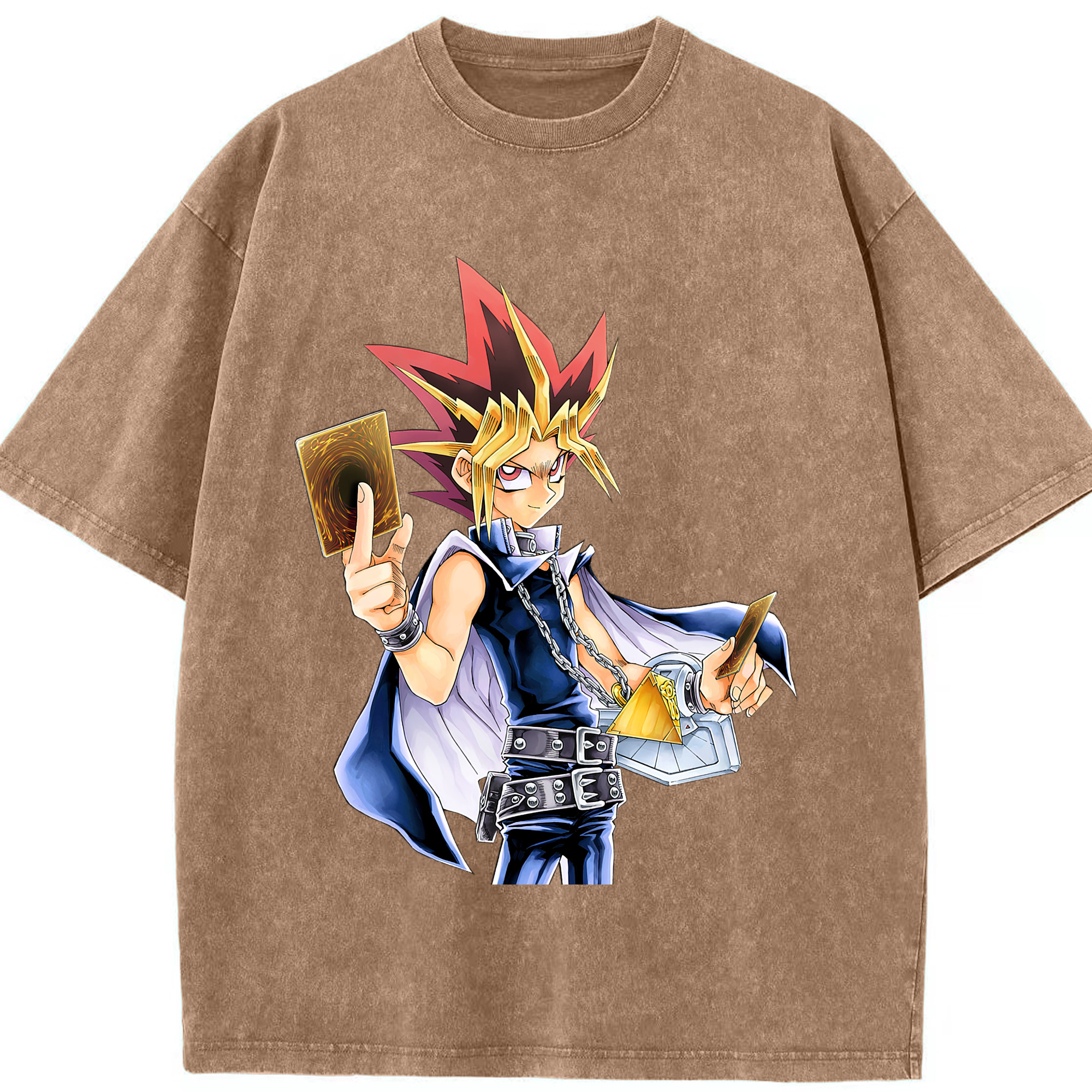 （画像用） 遊☆戯☆王 Yu-Gi-Oh! 綿100% ヴィンテージ風 半袖Tシャツ（フロントプリント）