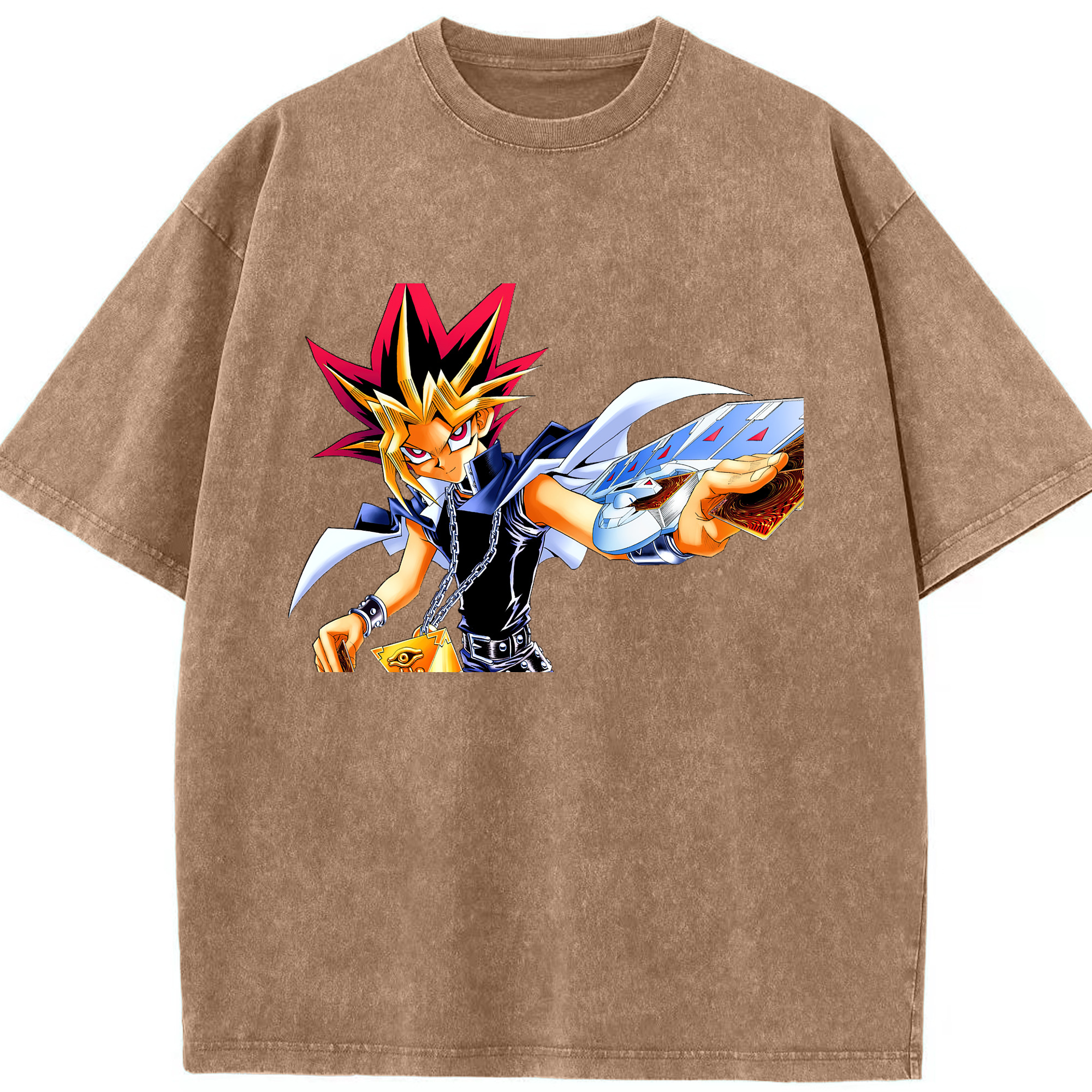 （画像用） 遊☆戯☆王 Yu-Gi-Oh! 綿100% ヴィンテージ風 半袖Tシャツ（フロントプリント）