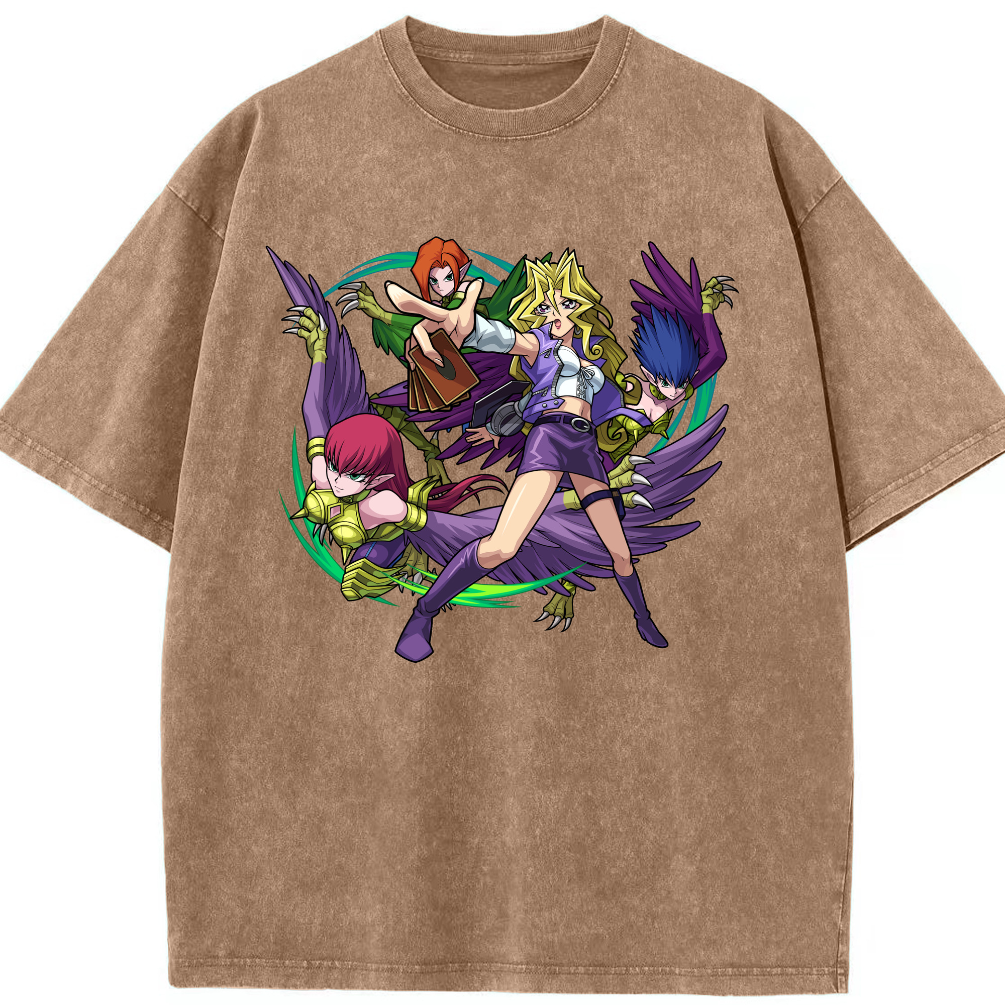 （画像用） 遊☆戯☆王 Yu-Gi-Oh! 綿100% ヴィンテージ風 半袖Tシャツ（フロントプリント）