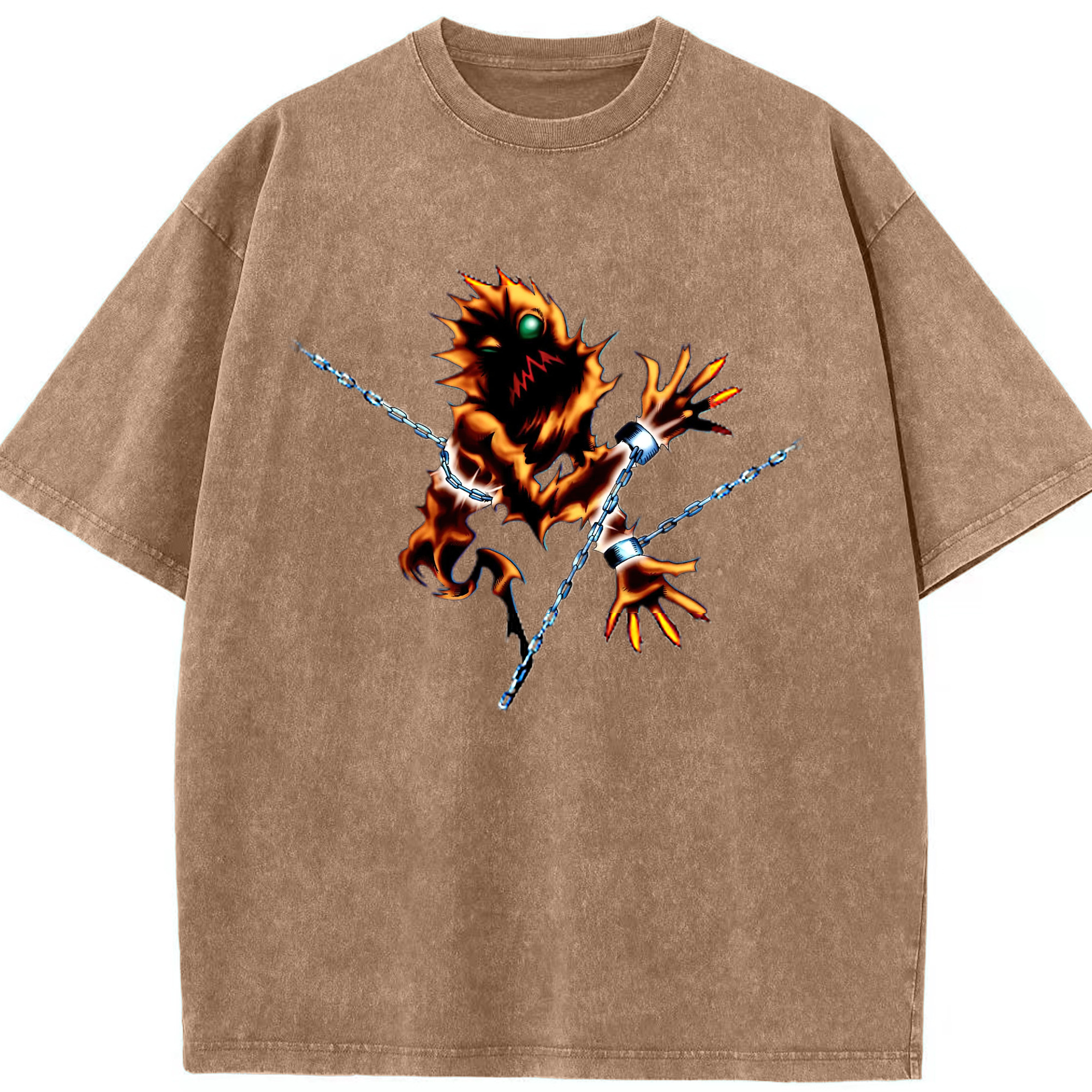 （画像用） 遊☆戯☆王 Yu-Gi-Oh! 綿100% ヴィンテージ風 半袖Tシャツ（フロントプリント）