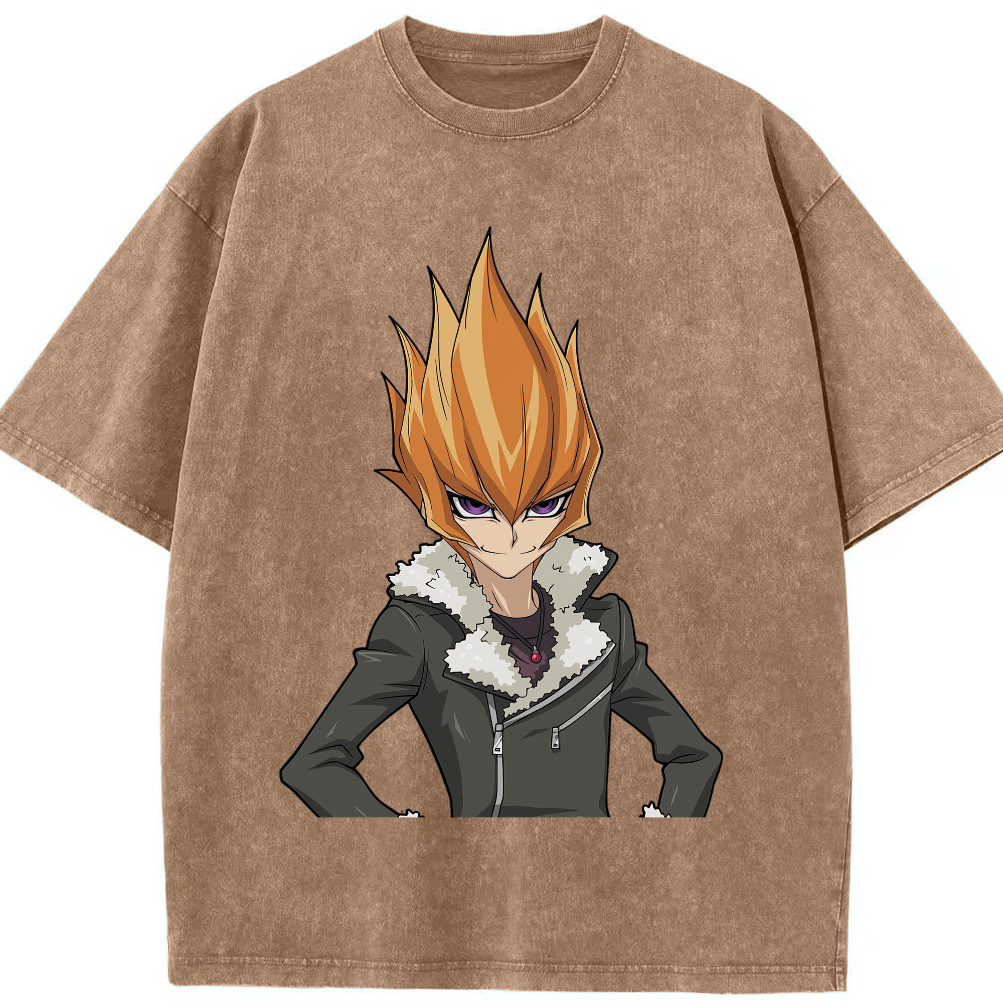 （画像用） 遊☆戯☆王 Yu-Gi-Oh! 綿100% ヴィンテージ風 半袖Tシャツ（フロントプリント）
