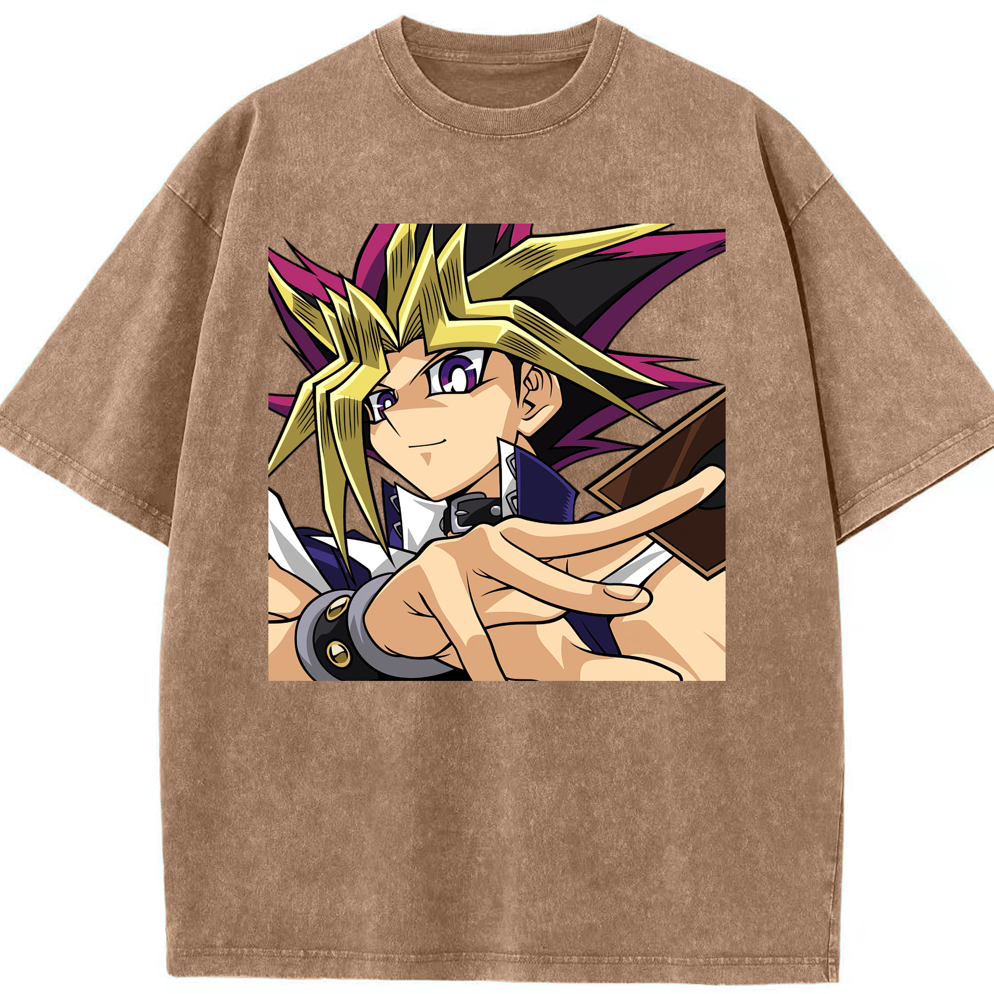 （画像用） 遊☆戯☆王 Yu-Gi-Oh! 綿100% ヴィンテージ風 半袖Tシャツ（フロントプリント）