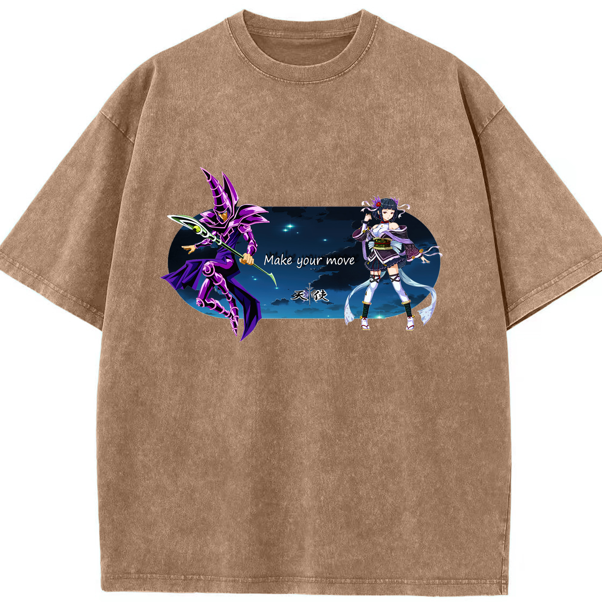 （画像用） 遊☆戯☆王 Yu-Gi-Oh! 綿100% ヴィンテージ風 半袖Tシャツ（フロントプリント）