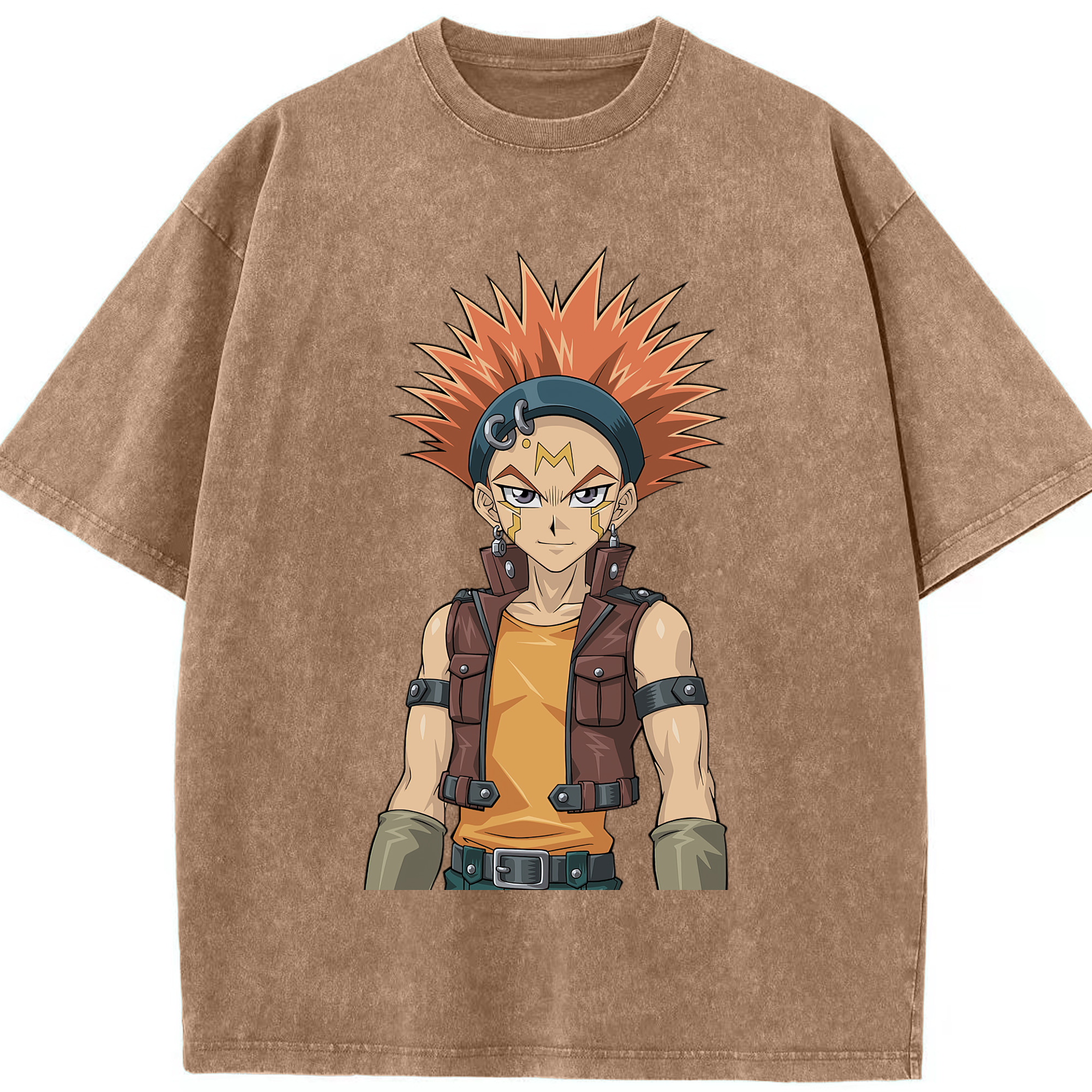 （画像用） 遊☆戯☆王 Yu-Gi-Oh! 綿100% ヴィンテージ風 半袖Tシャツ（フロントプリント）