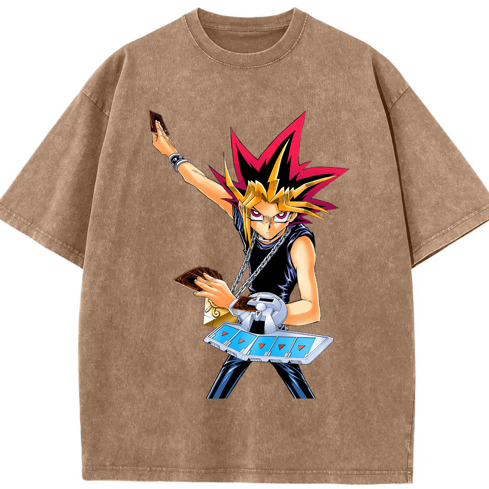 （画像用） 遊☆戯☆王 Yu-Gi-Oh! 綿100% ヴィンテージ風 半袖Tシャツ（フロントプリント）
