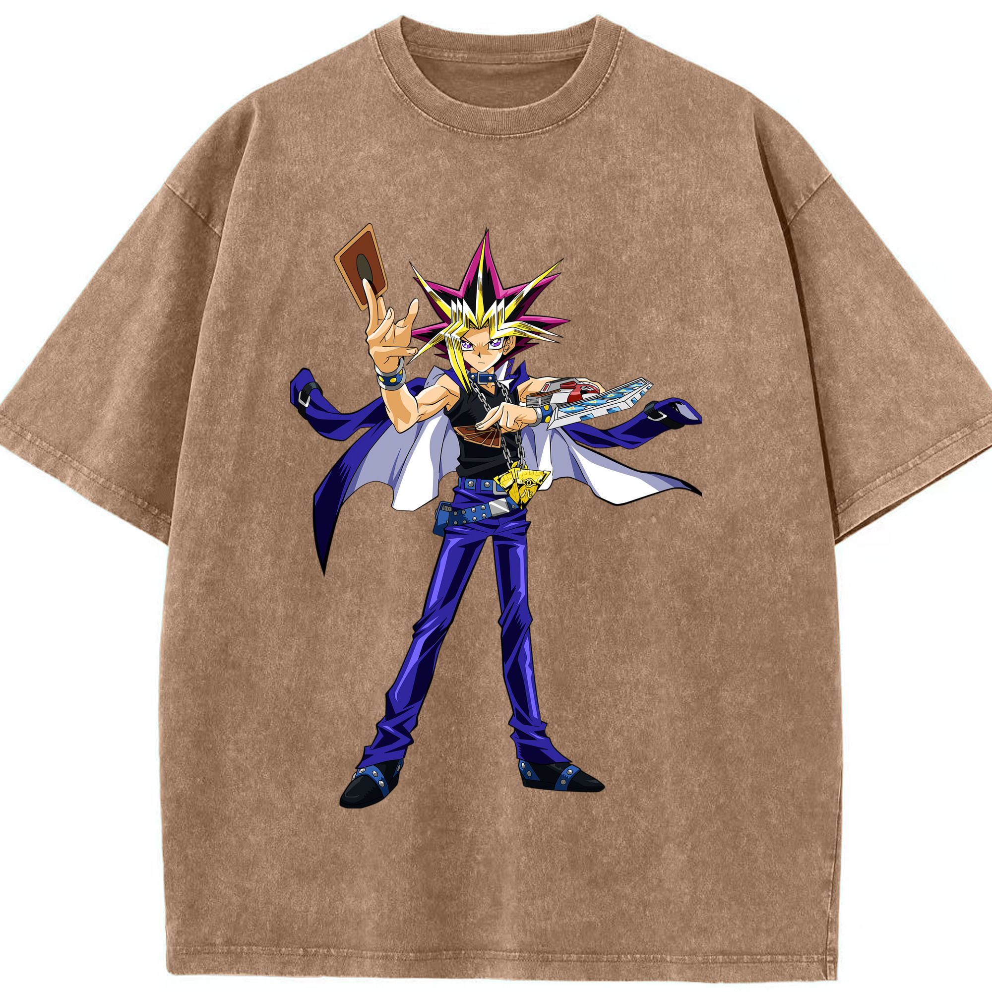 （画像用） 遊☆戯☆王 Yu-Gi-Oh! 綿100% ヴィンテージ風 半袖Tシャツ（フロントプリント）