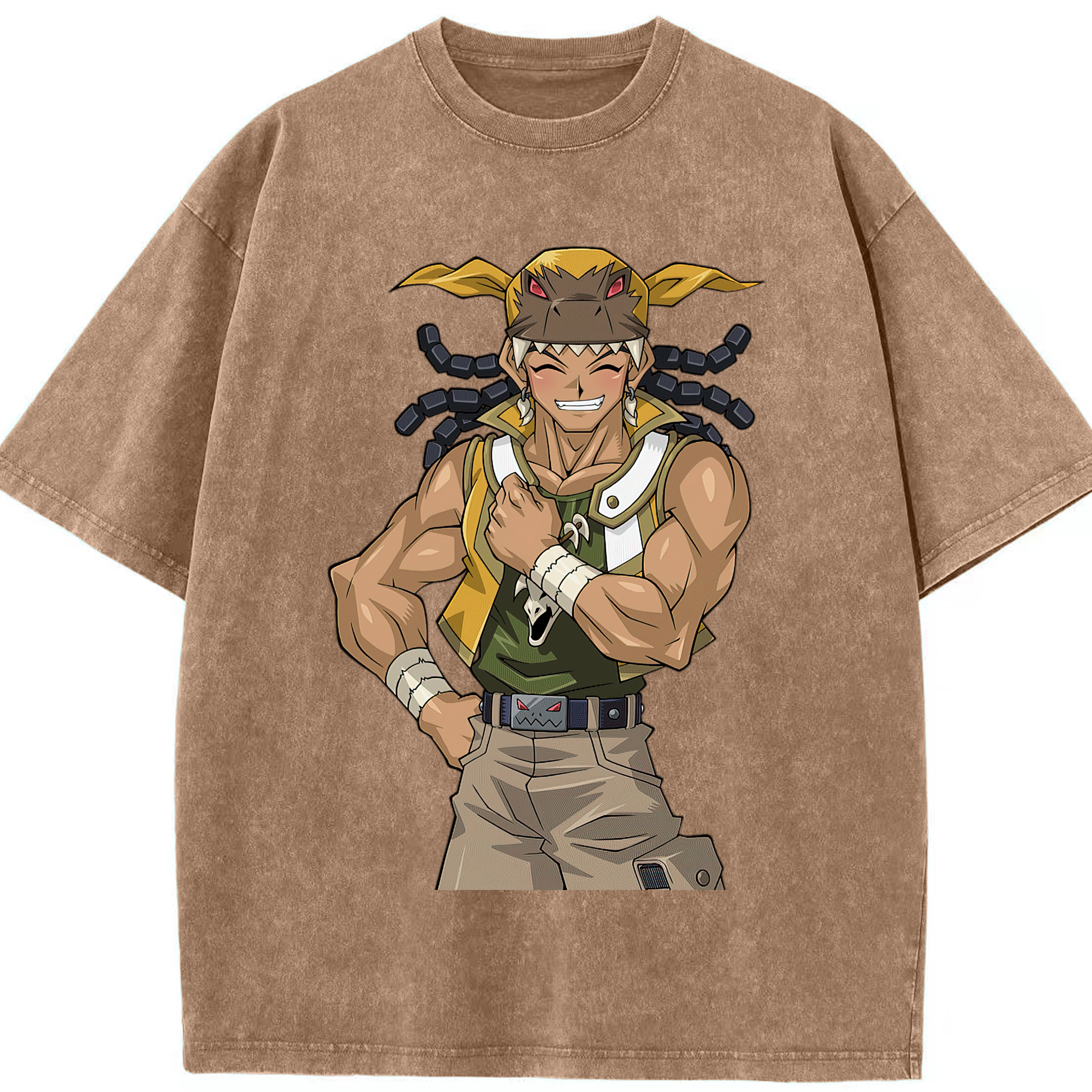 （画像用） 遊☆戯☆王 Yu-Gi-Oh! 綿100% ヴィンテージ風 半袖Tシャツ（フロントプリント）