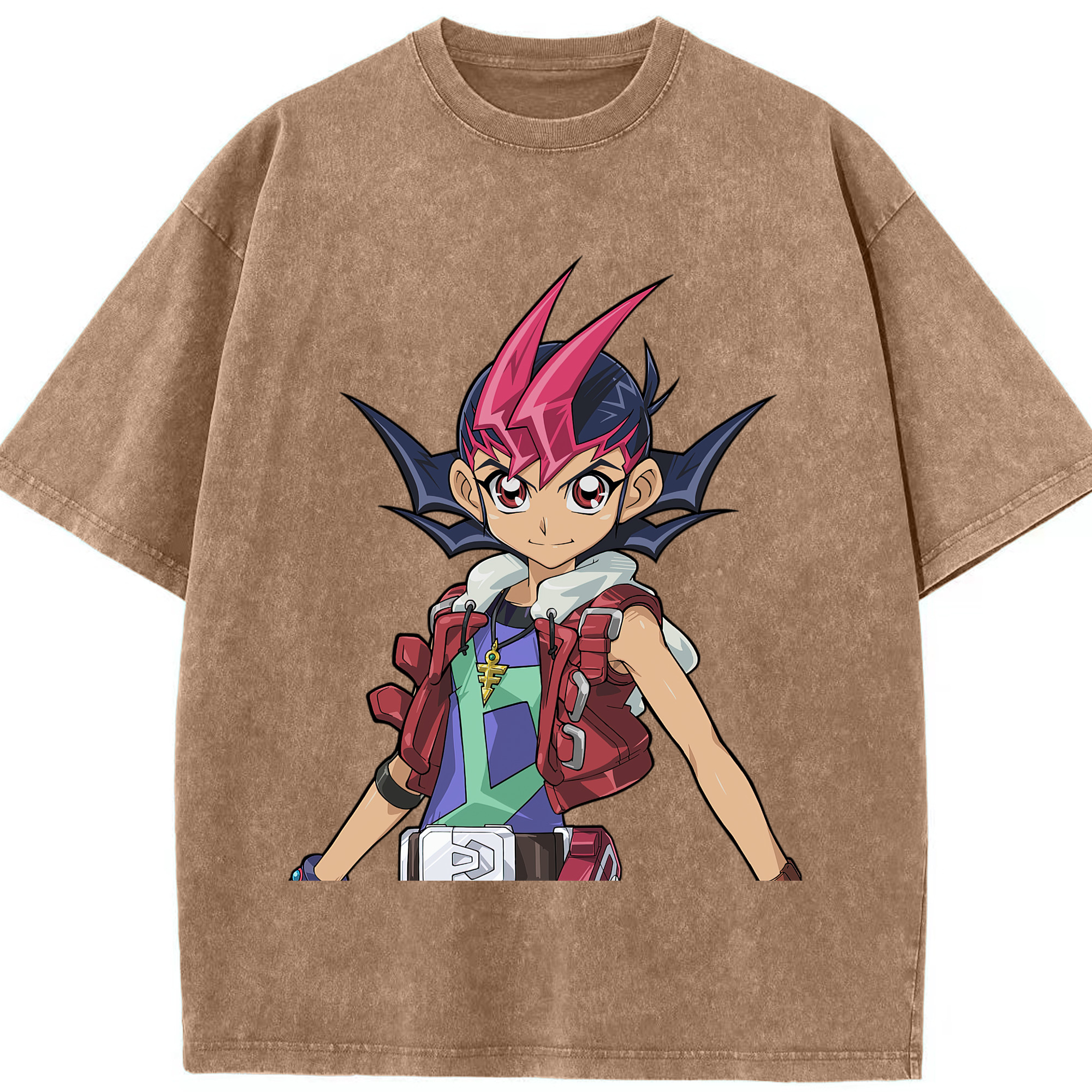 （画像用） 遊☆戯☆王 Yu-Gi-Oh! 綿100% ヴィンテージ風 半袖Tシャツ（フロントプリント）