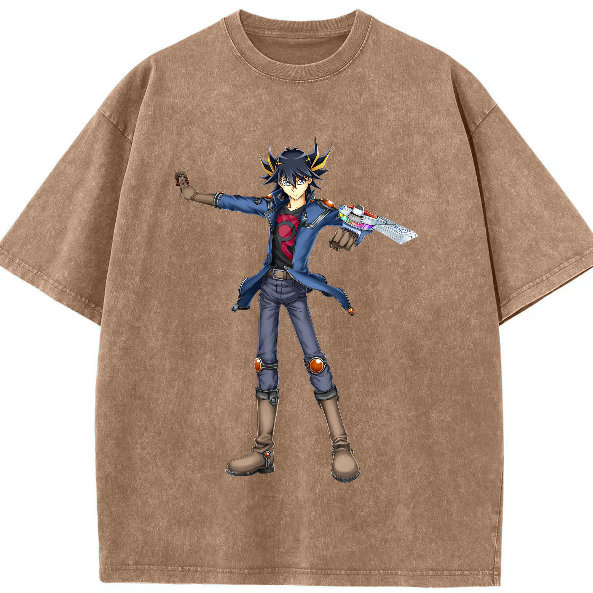 （画像用） 遊☆戯☆王 Yu-Gi-Oh! 綿100% ヴィンテージ風 半袖Tシャツ（フロントプリント）
