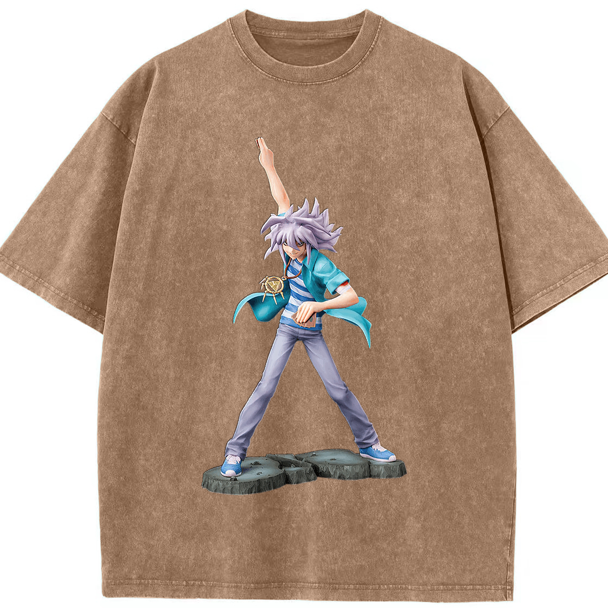 （画像用） 遊☆戯☆王 Yu-Gi-Oh! 綿100% ヴィンテージ風 半袖Tシャツ（フロントプリント）