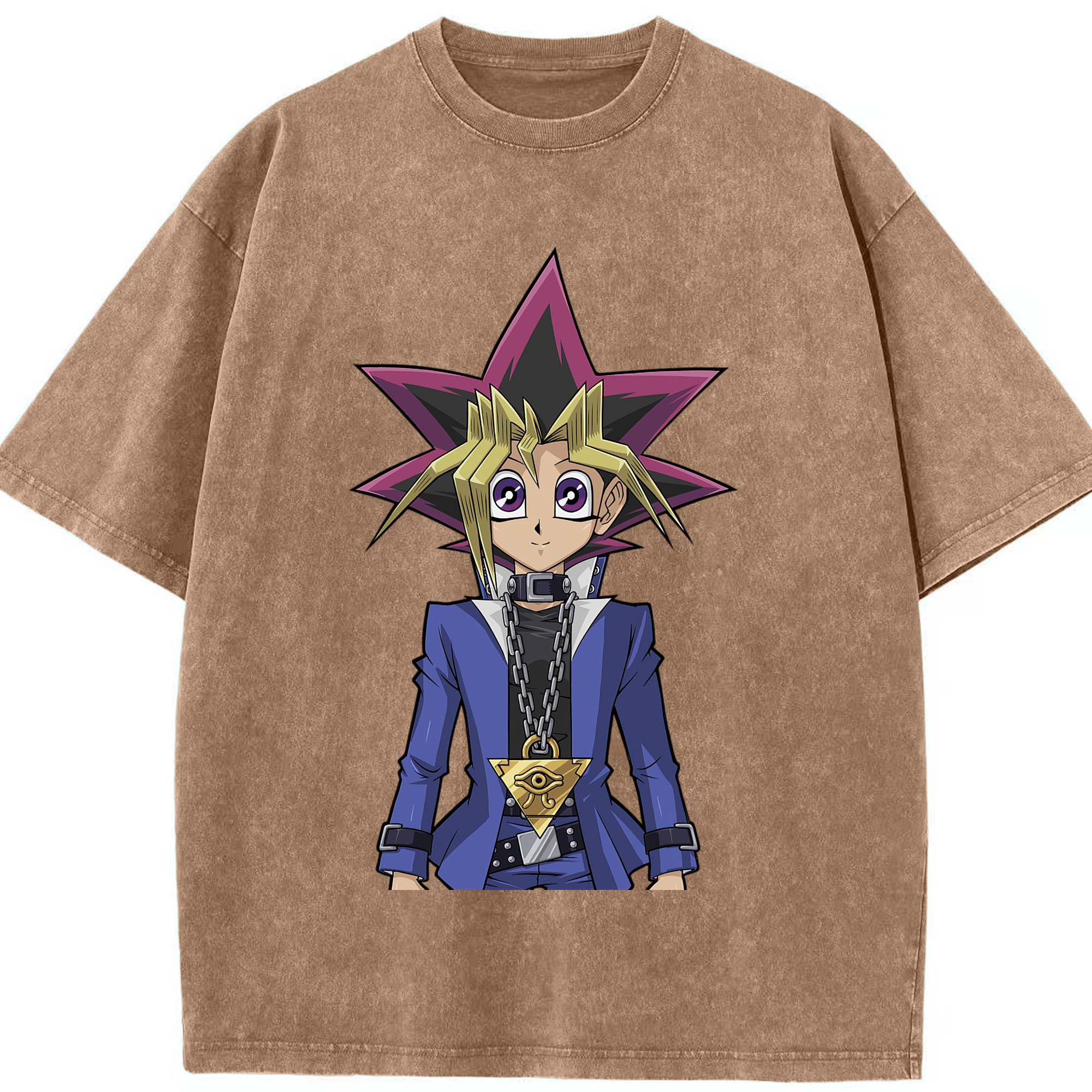 （画像用） 遊☆戯☆王 Yu-Gi-Oh! 綿100% ヴィンテージ風 半袖Tシャツ（フロントプリント）