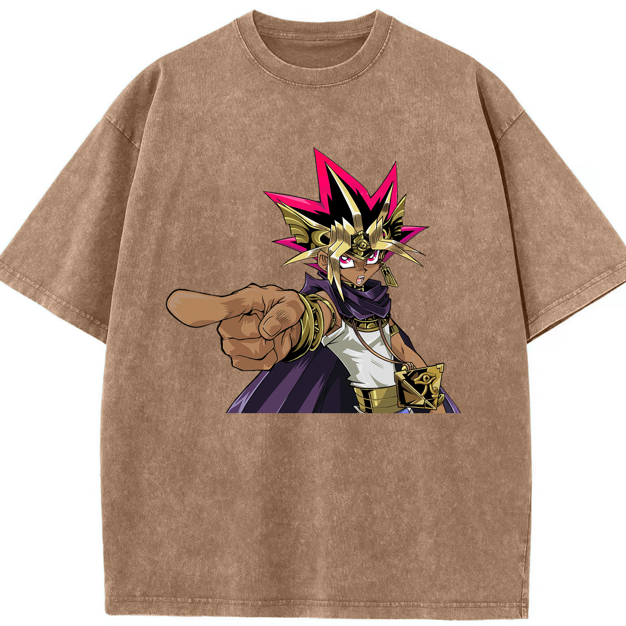 （画像用） 遊☆戯☆王 Yu-Gi-Oh! 綿100% ヴィンテージ風 半袖Tシャツ（フロントプリント）