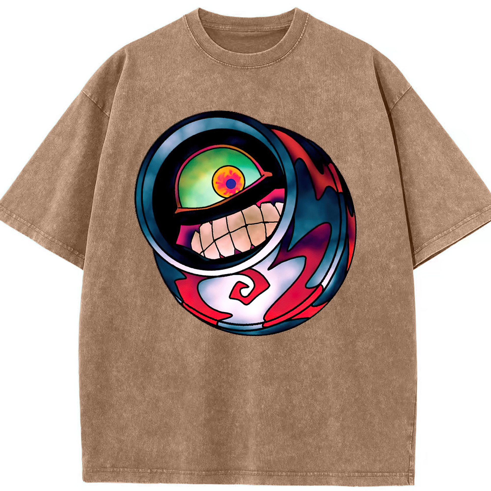 （画像用） 遊☆戯☆王 Yu-Gi-Oh! 綿100% ヴィンテージ風 半袖Tシャツ（フロントプリント）