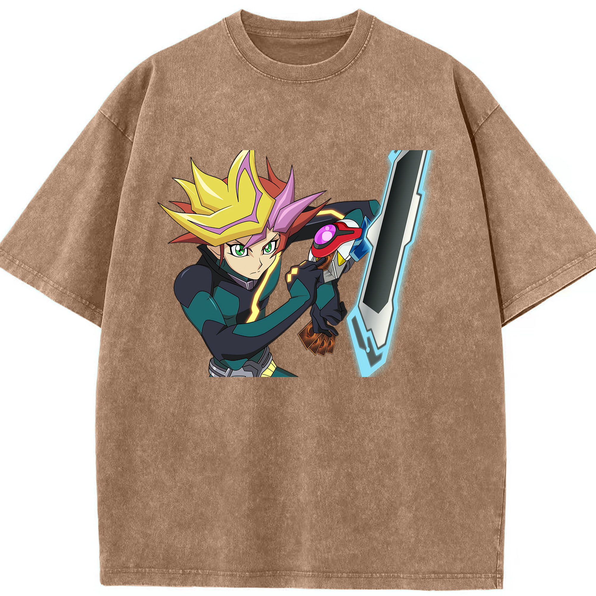 （画像用） 遊☆戯☆王 Yu-Gi-Oh! 綿100% ヴィンテージ風 半袖Tシャツ（フロントプリント）
