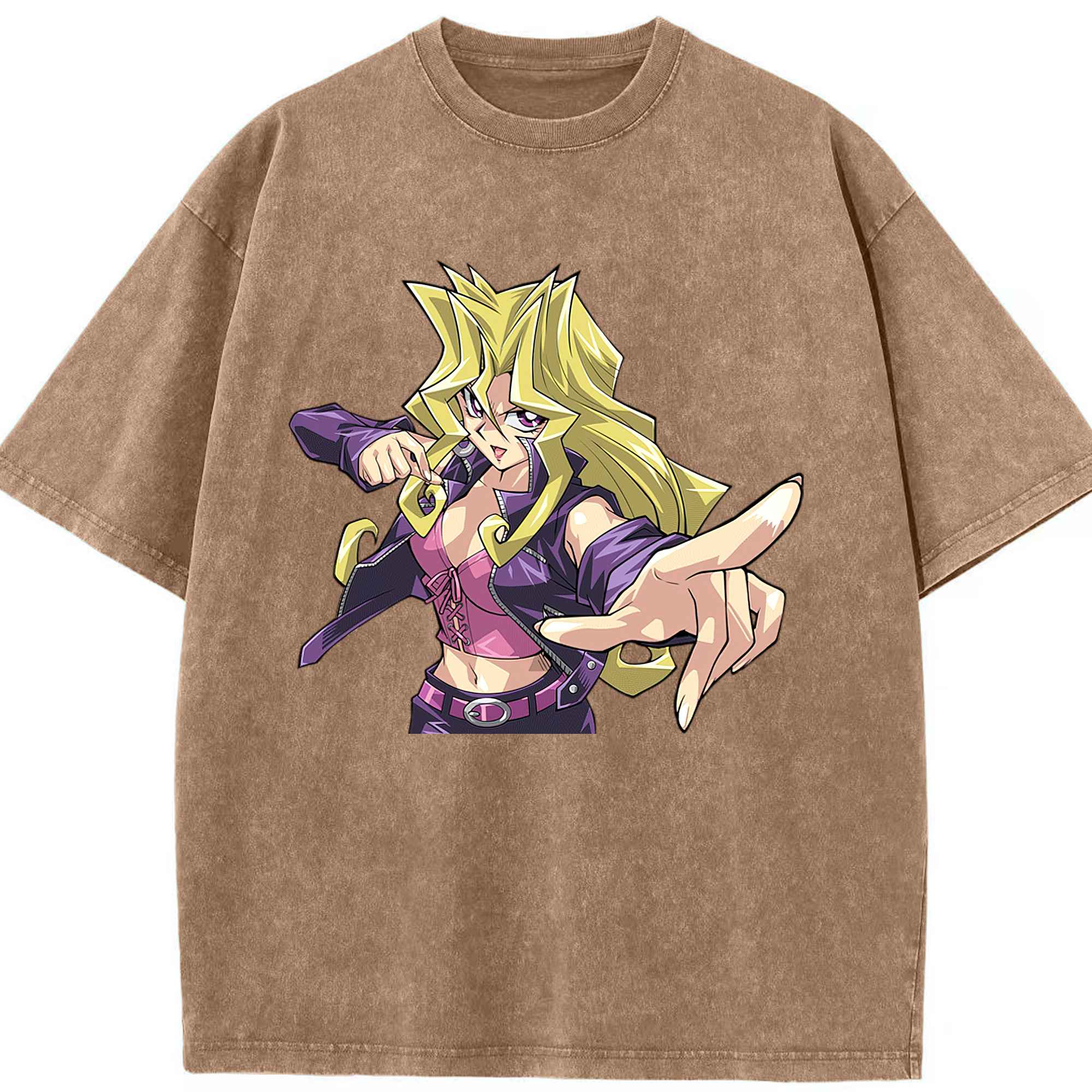 （画像用） 遊☆戯☆王 Yu-Gi-Oh! 綿100% ヴィンテージ風 半袖Tシャツ（フロントプリント）