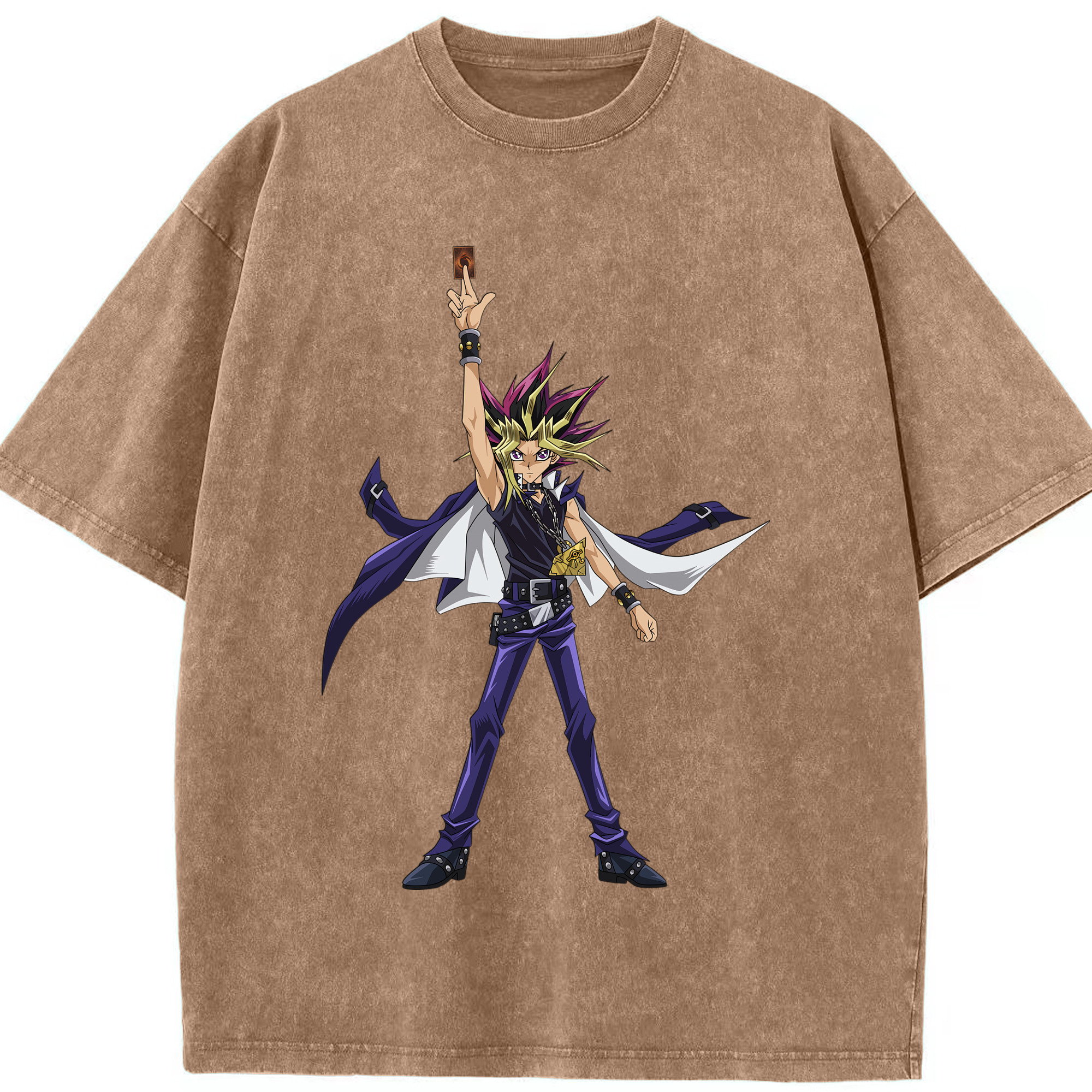 （画像用） 遊☆戯☆王 Yu-Gi-Oh! 綿100% ヴィンテージ風 半袖Tシャツ（フロントプリント）