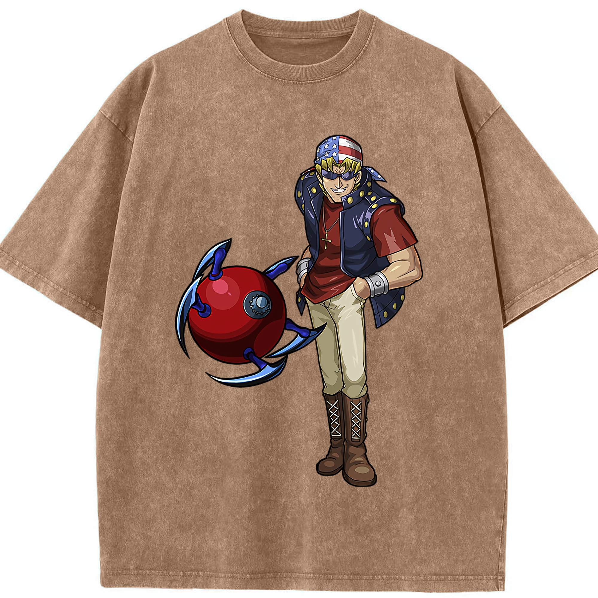 （画像用） 遊☆戯☆王 Yu-Gi-Oh! 綿100% ヴィンテージ風 半袖Tシャツ（フロントプリント）