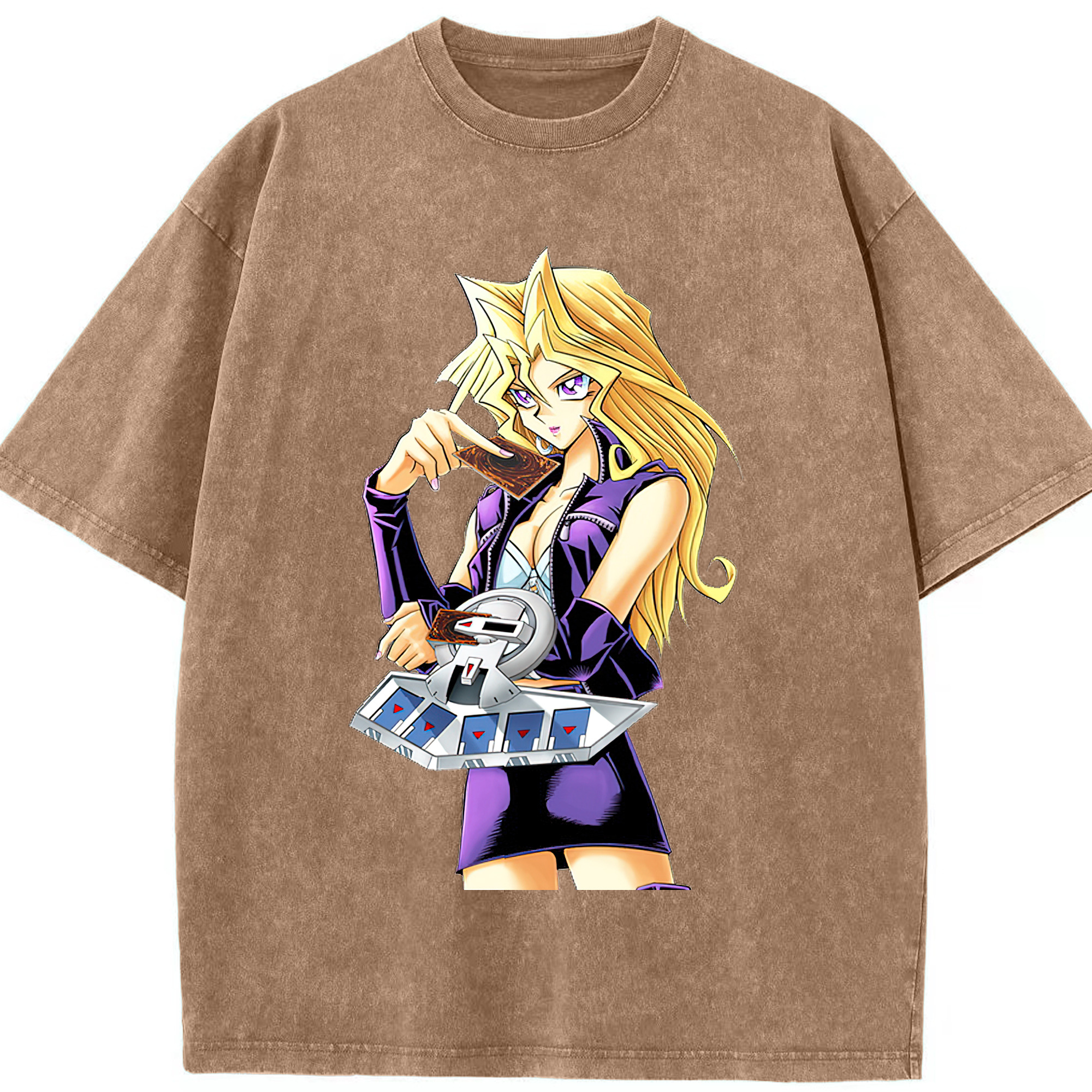 （画像用） 遊☆戯☆王 Yu-Gi-Oh! 綿100% ヴィンテージ風 半袖Tシャツ（フロントプリント）