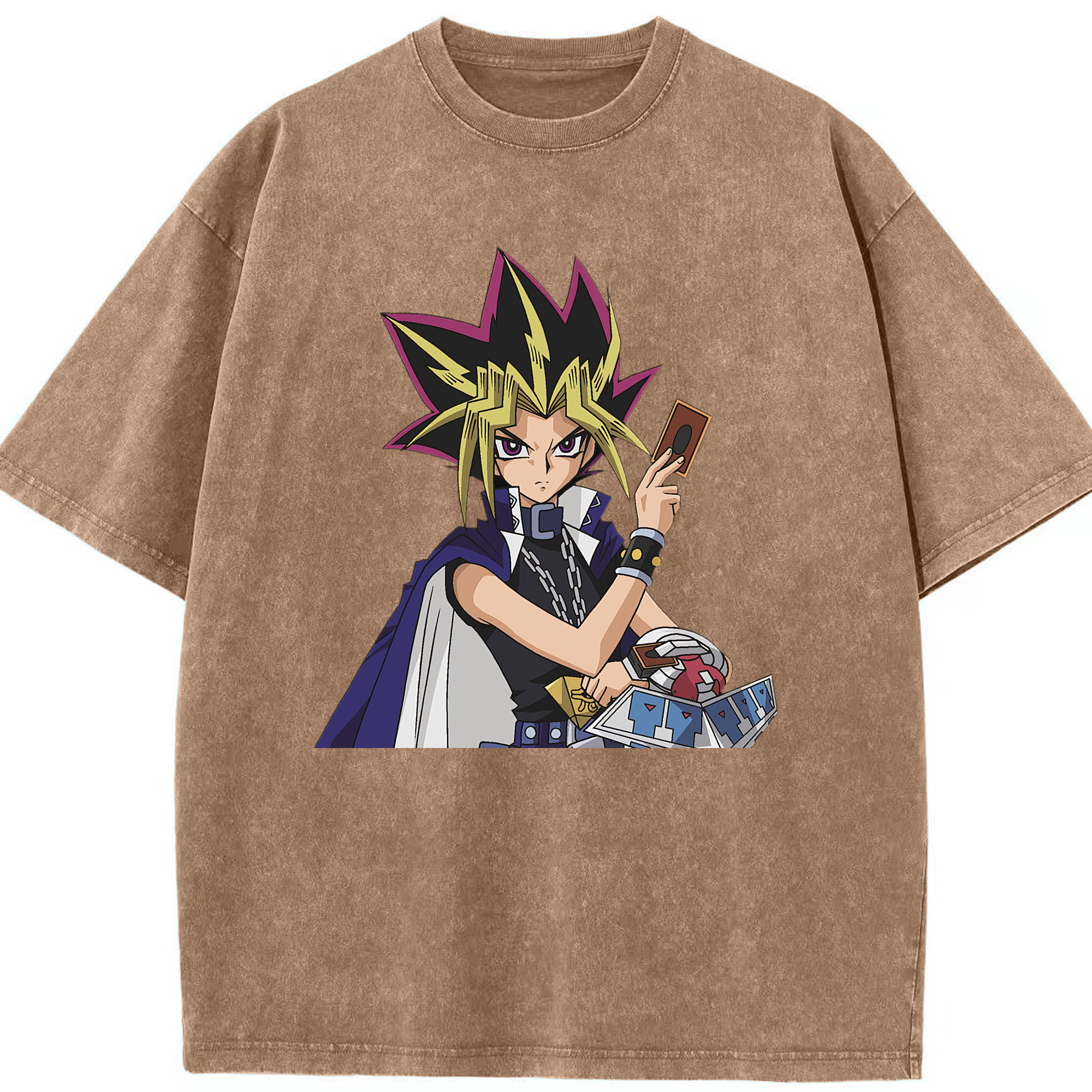 （画像用） 遊☆戯☆王 Yu-Gi-Oh! 綿100% ヴィンテージ風 半袖Tシャツ（フロントプリント）