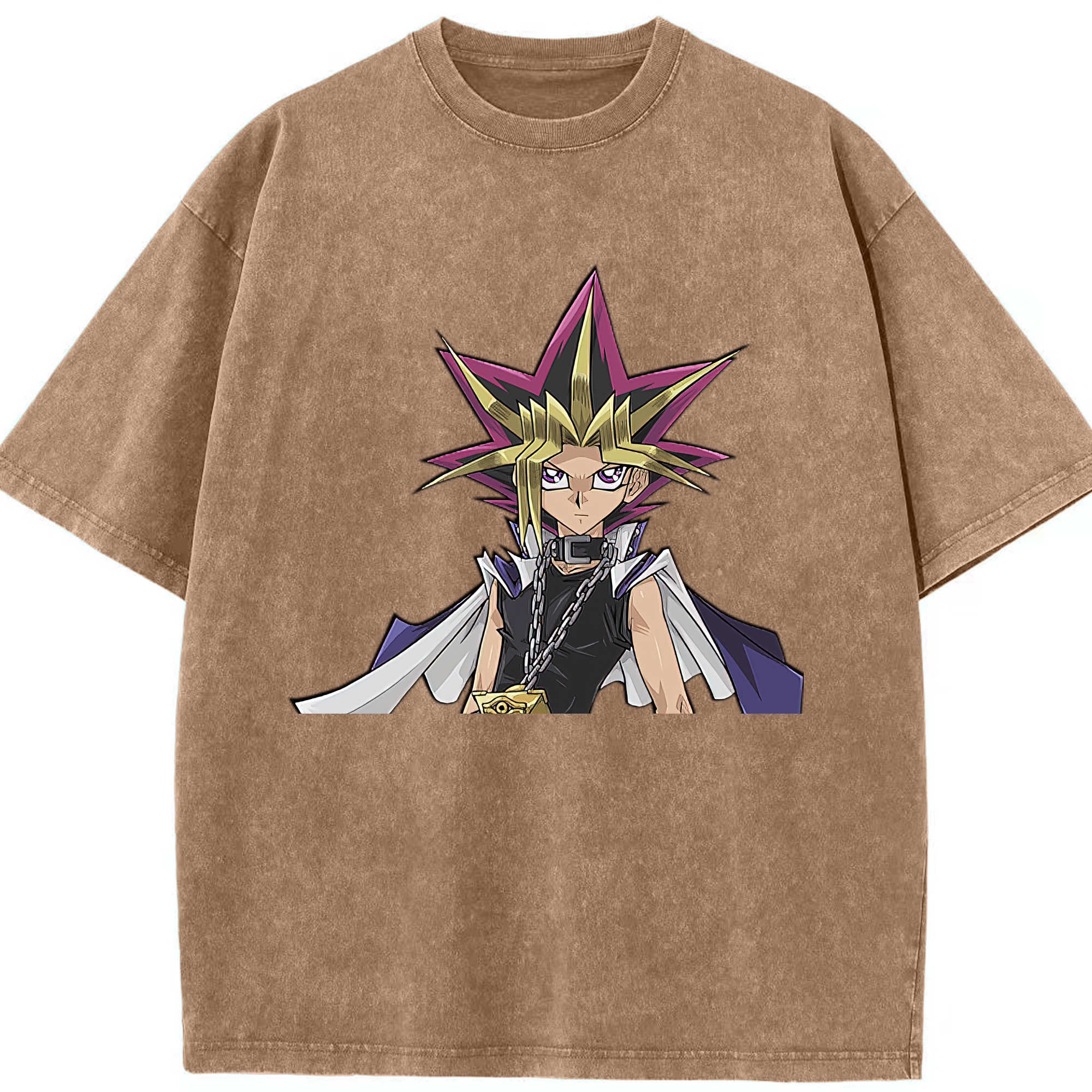 （画像用） 遊☆戯☆王 Yu-Gi-Oh! 綿100% ヴィンテージ風 半袖Tシャツ（フロントプリント）