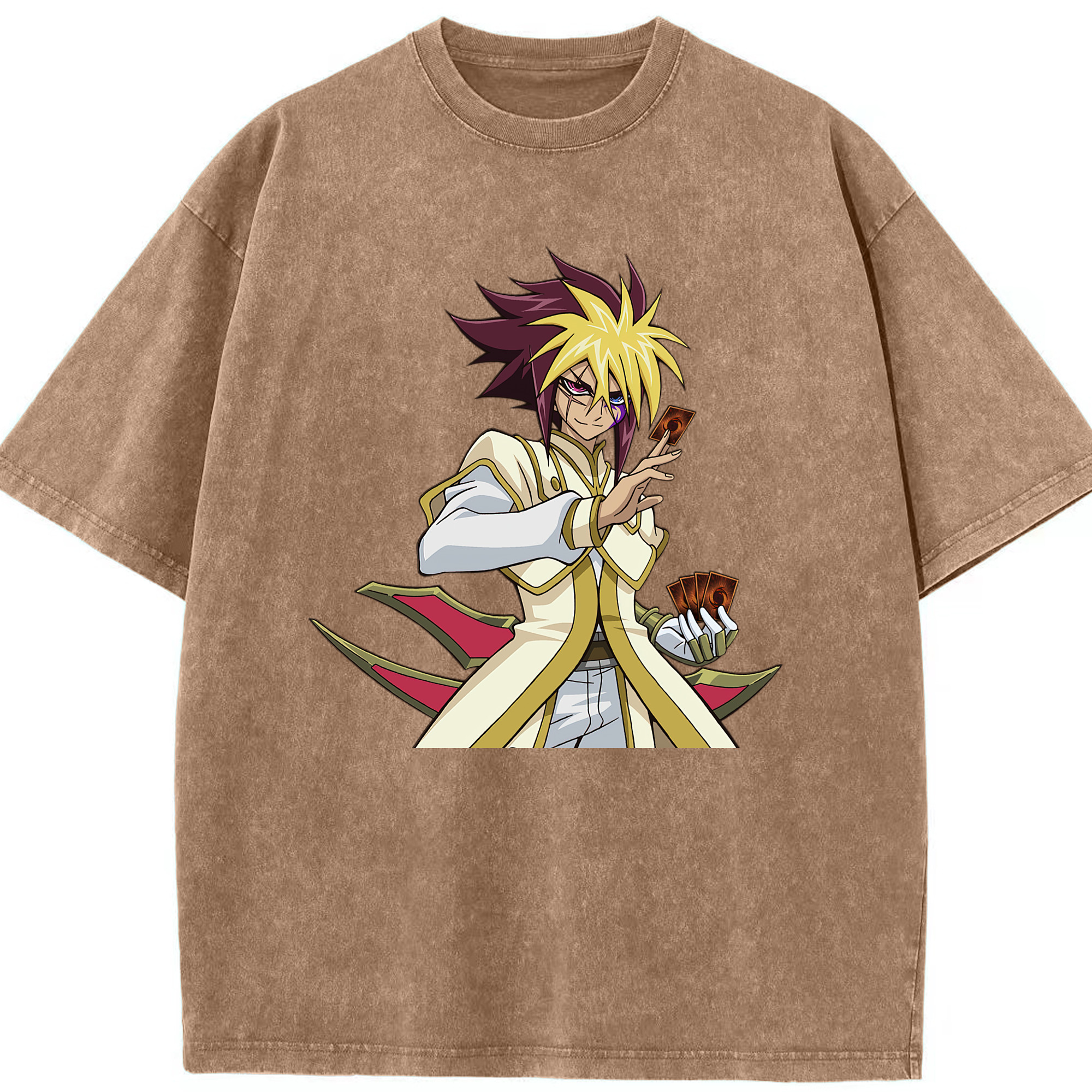 （画像用） 遊☆戯☆王 Yu-Gi-Oh! 綿100% ヴィンテージ風 半袖Tシャツ（フロントプリント）