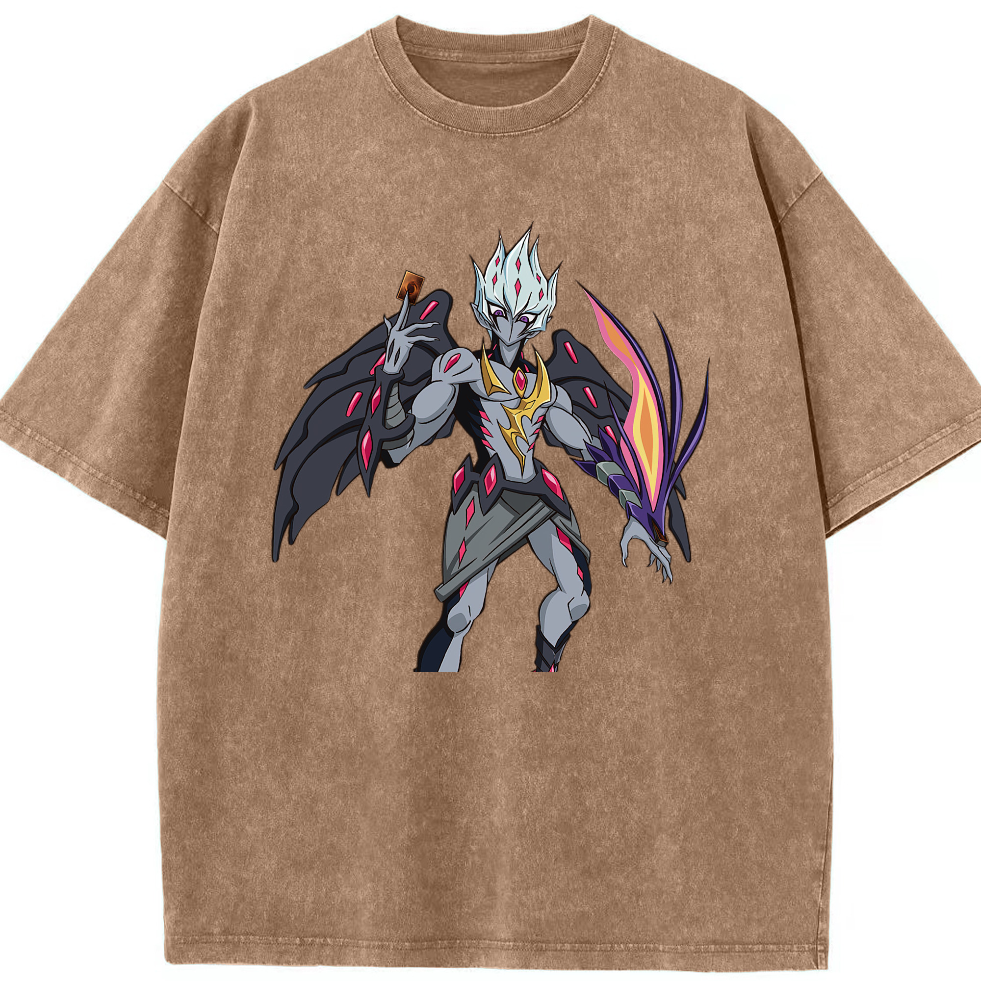 （画像用） 遊☆戯☆王 Yu-Gi-Oh! 綿100% ヴィンテージ風 半袖Tシャツ（フロントプリント）