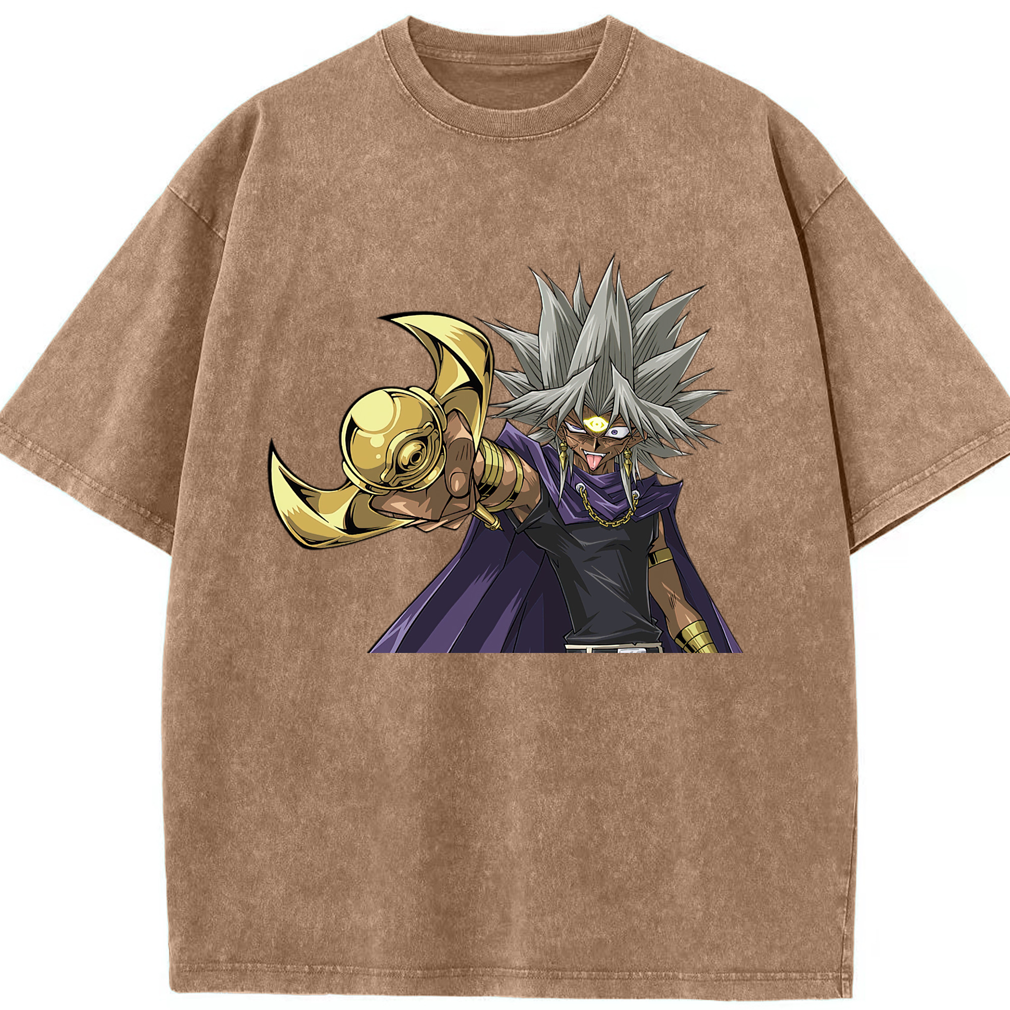 （画像用） 遊☆戯☆王 Yu-Gi-Oh! 綿100% ヴィンテージ風 半袖Tシャツ（フロントプリント）