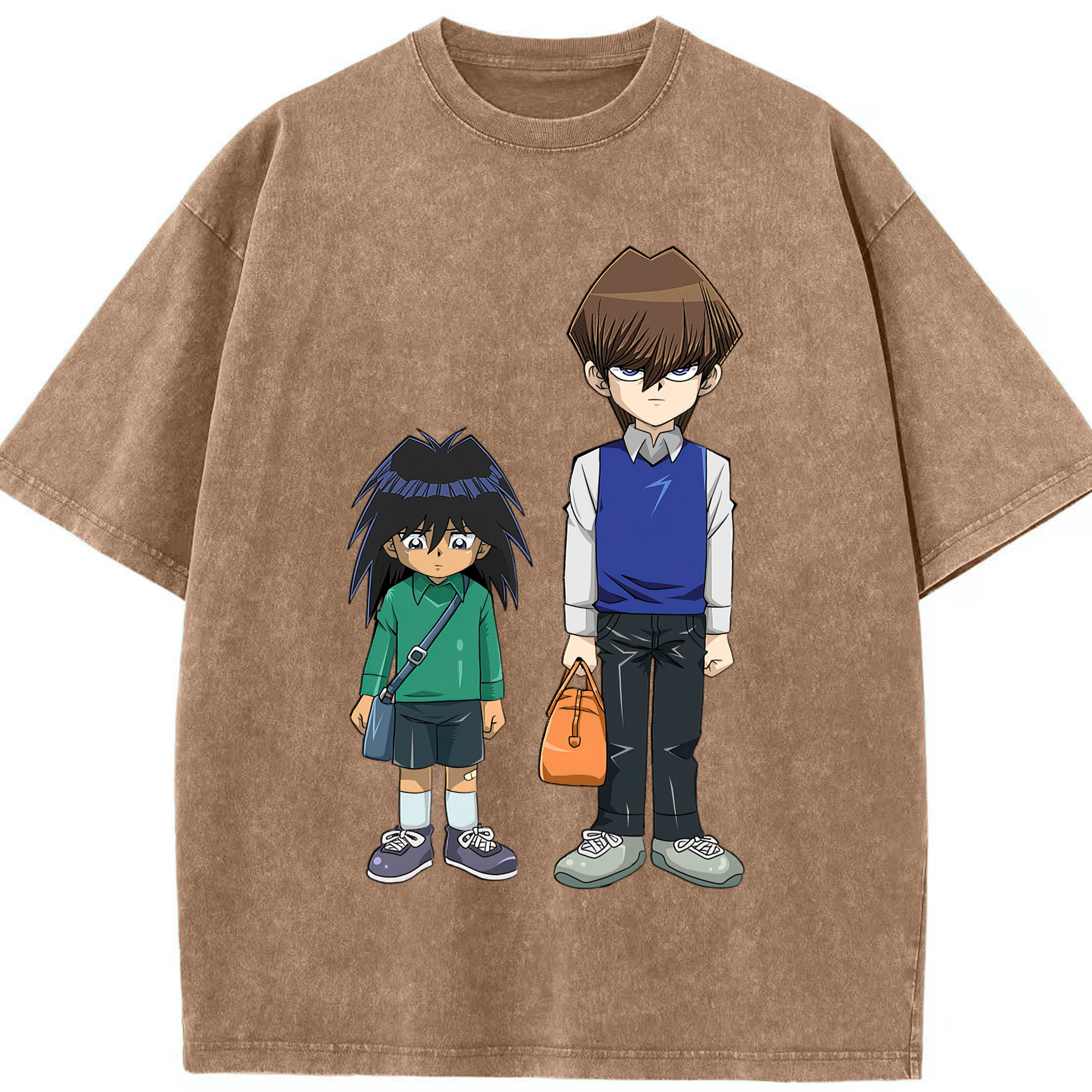 （画像用） 遊☆戯☆王 Yu-Gi-Oh! 綿100% ヴィンテージ風 半袖Tシャツ（フロントプリント）