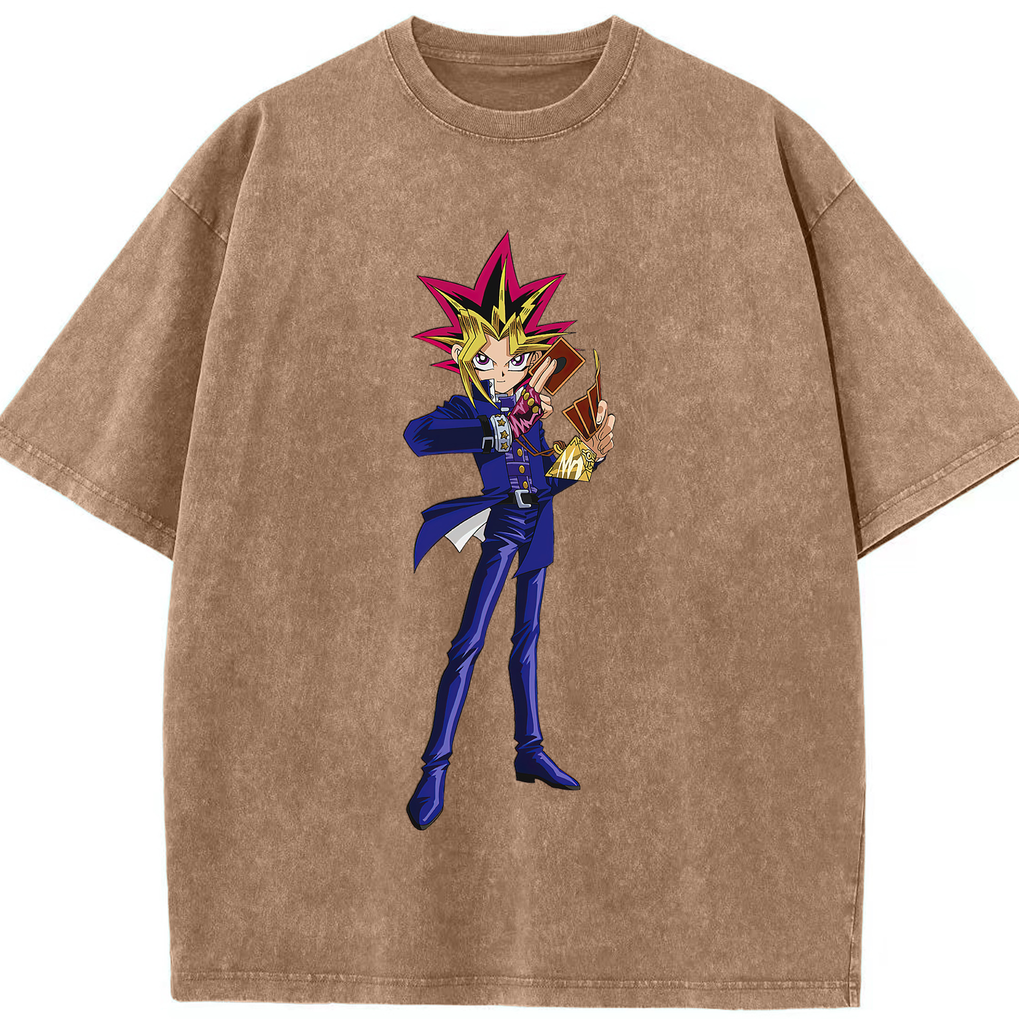 （画像用） 遊☆戯☆王 Yu-Gi-Oh! 綿100% ヴィンテージ風 半袖Tシャツ（フロントプリント）