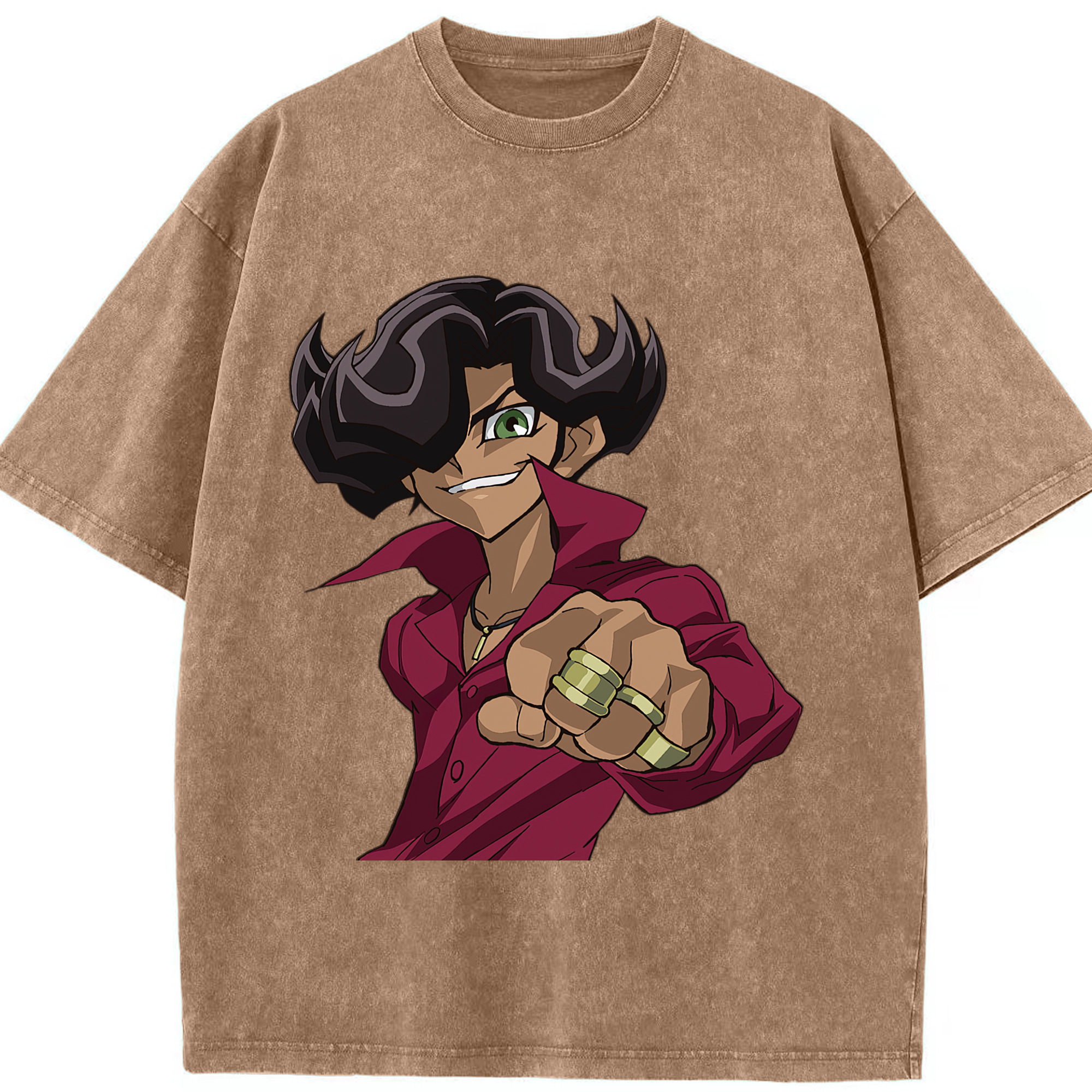 （画像用） 遊☆戯☆王 Yu-Gi-Oh! 綿100% ヴィンテージ風 半袖Tシャツ（フロントプリント）