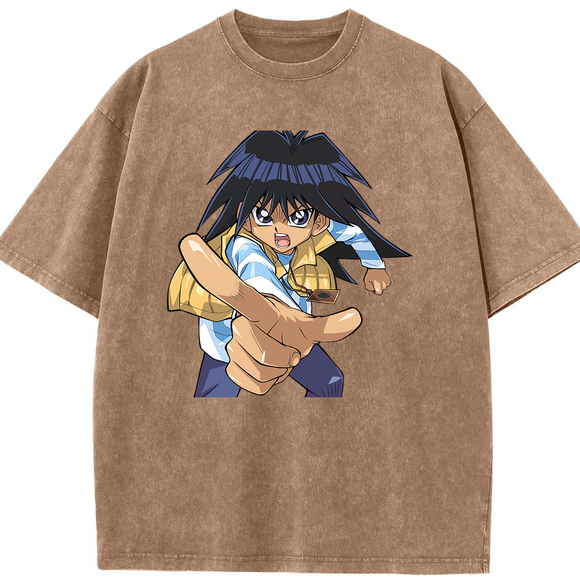 （画像用） 遊☆戯☆王 Yu-Gi-Oh! 綿100% ヴィンテージ風 半袖Tシャツ（フロントプリント）