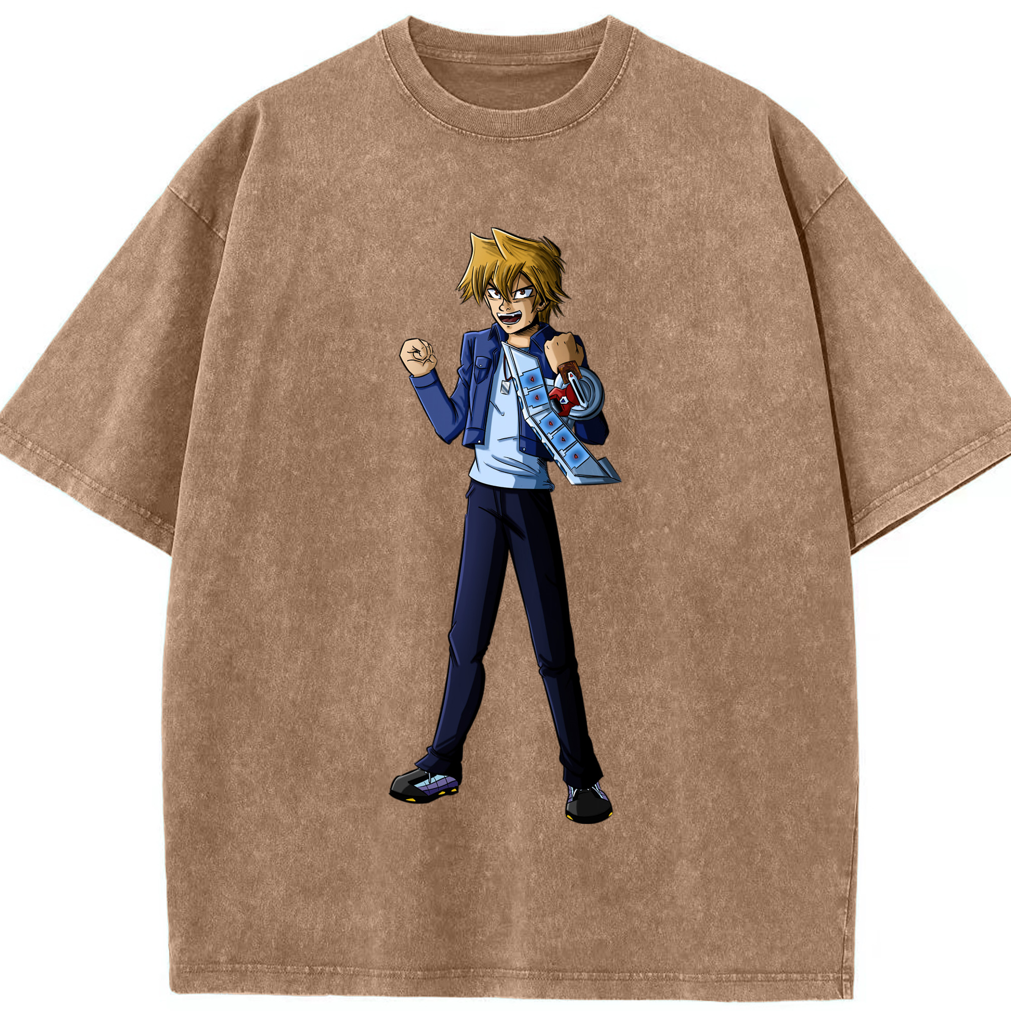 （画像用） 遊☆戯☆王 Yu-Gi-Oh! 綿100% ヴィンテージ風 半袖Tシャツ（フロントプリント）
