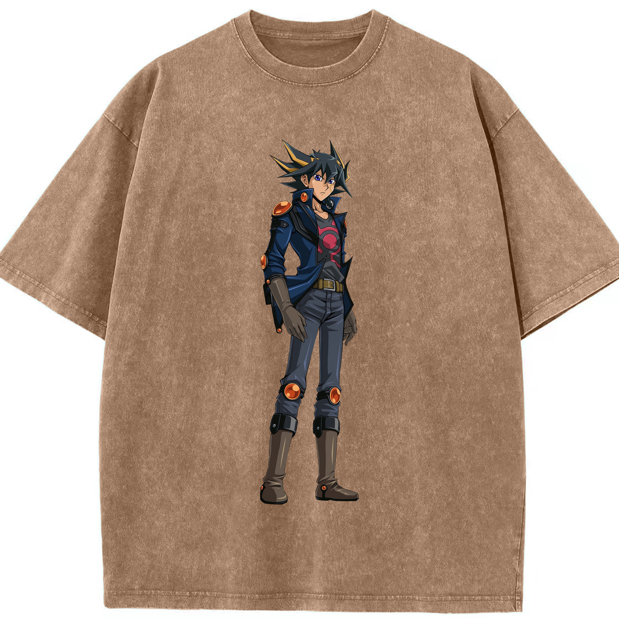 （画像用） 遊☆戯☆王 Yu-Gi-Oh! 綿100% ヴィンテージ風 半袖Tシャツ（フロントプリント）