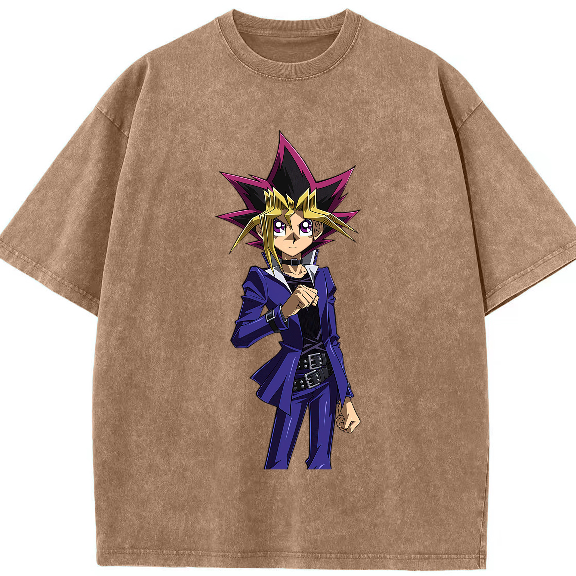 （画像用） 遊☆戯☆王 Yu-Gi-Oh! 綿100% ヴィンテージ風 半袖Tシャツ（フロントプリント）
