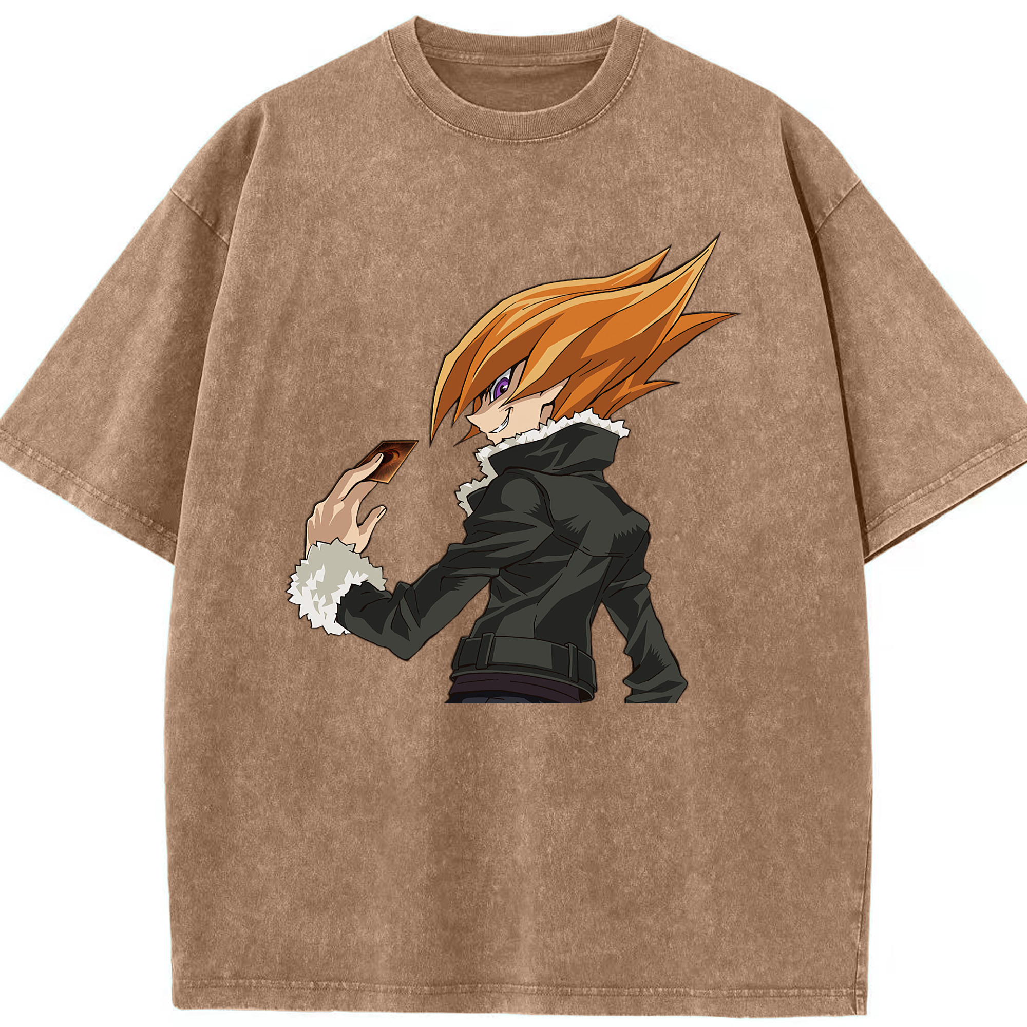 （画像用） 遊☆戯☆王 Yu-Gi-Oh! 綿100% ヴィンテージ風 半袖Tシャツ（フロントプリント）
