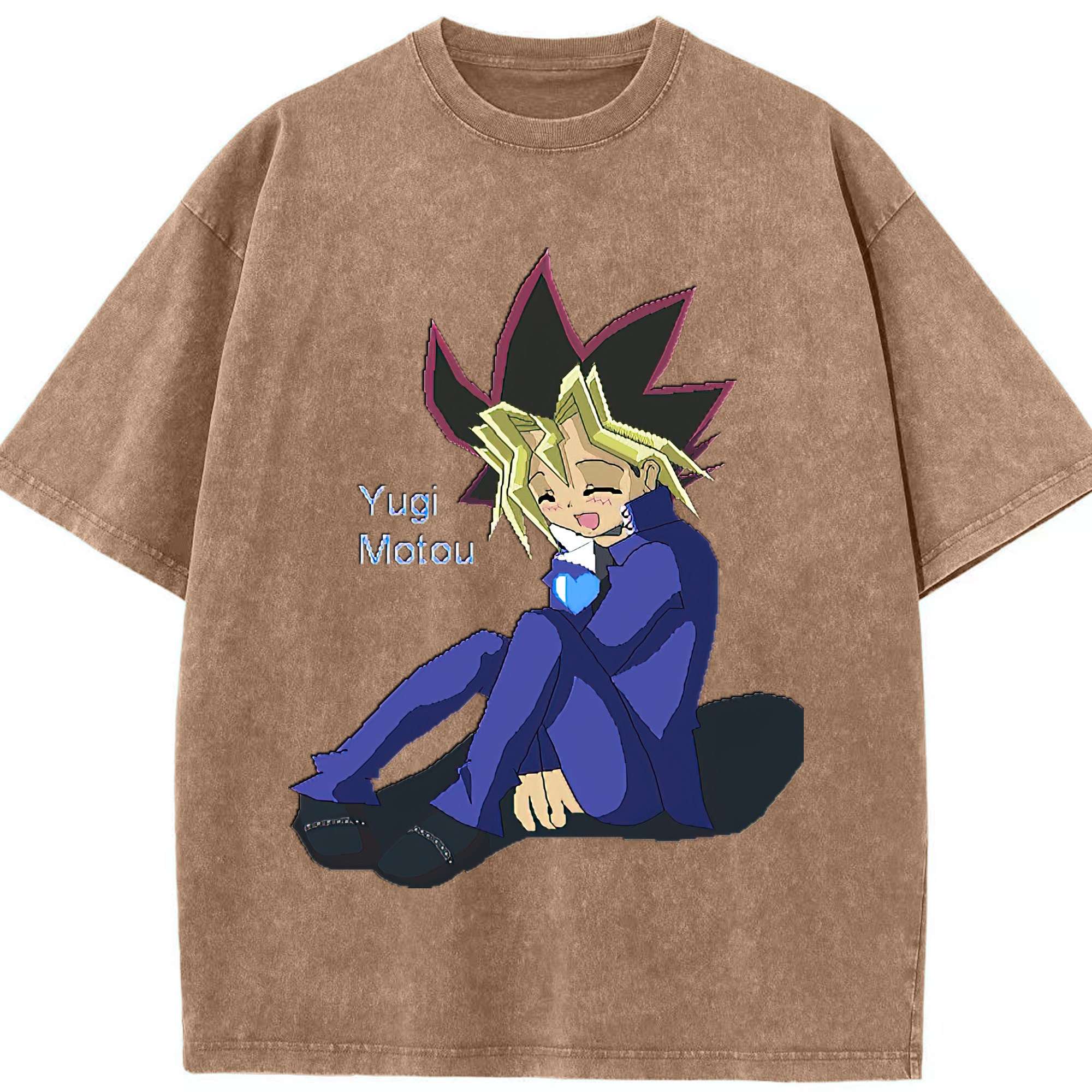 （画像用） 遊☆戯☆王 Yu-Gi-Oh! 綿100% ヴィンテージ風 半袖Tシャツ（フロントプリント）
