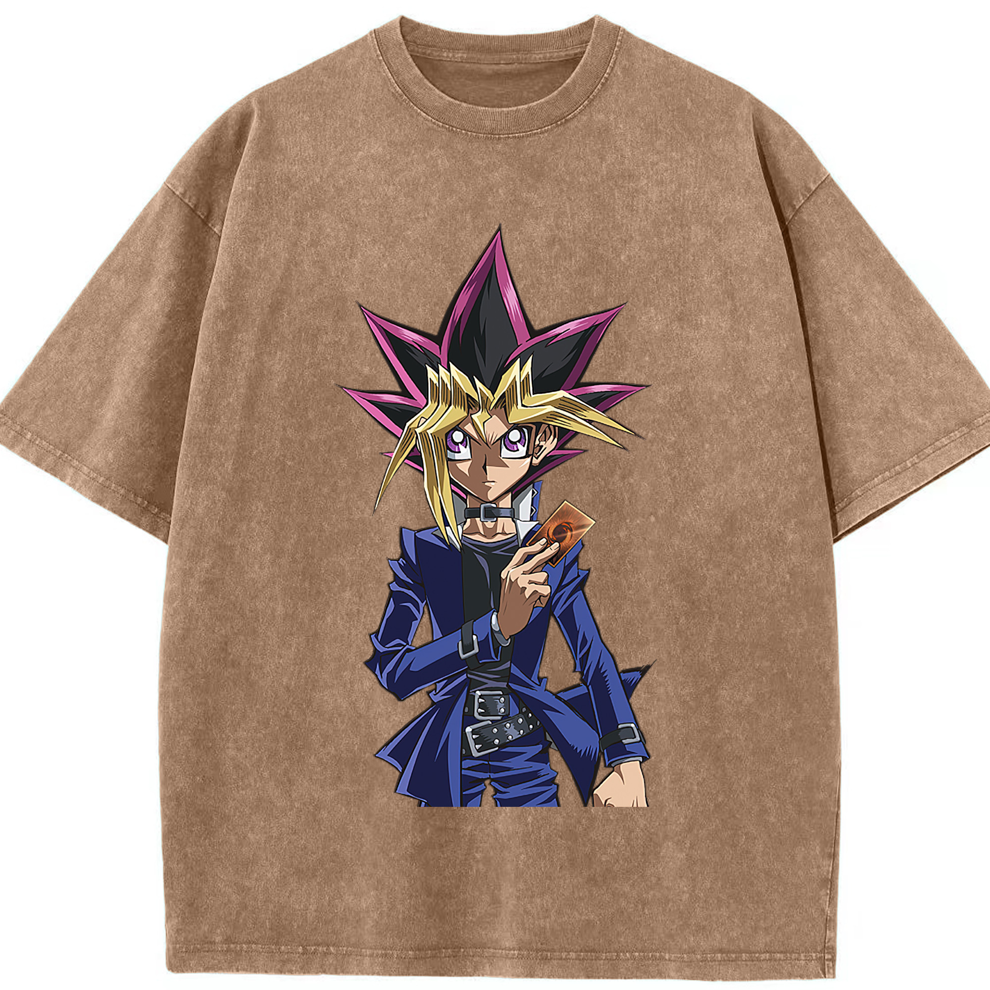 （画像用） 遊☆戯☆王 Yu-Gi-Oh! 綿100% ヴィンテージ風 半袖Tシャツ（フロントプリント）
