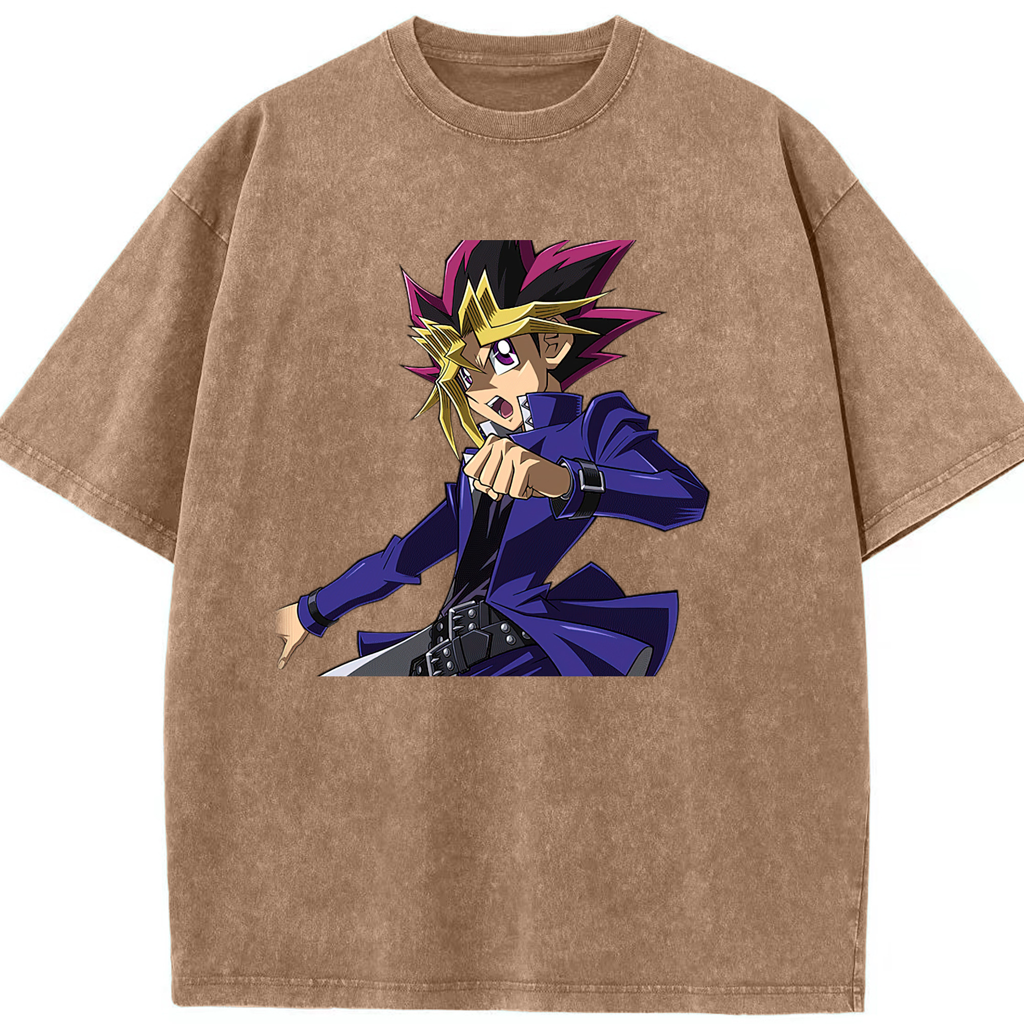 （画像用） 遊☆戯☆王 Yu-Gi-Oh! 綿100% ヴィンテージ風 半袖Tシャツ（フロントプリント）