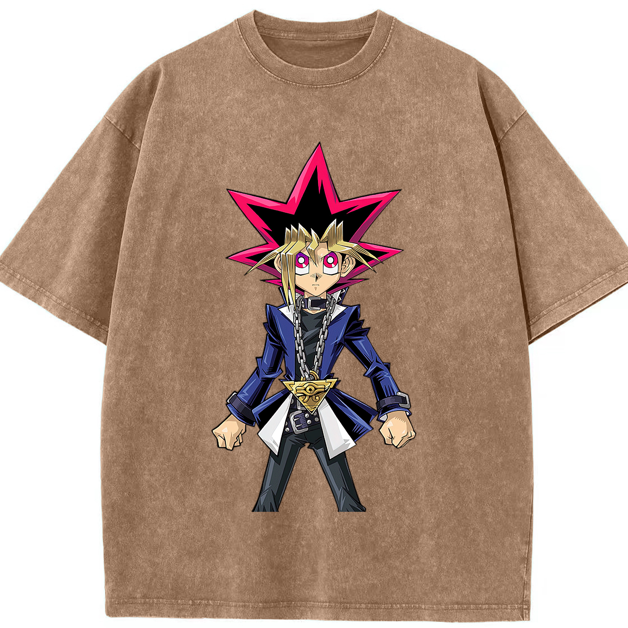 （画像用） 遊☆戯☆王 Yu-Gi-Oh! 綿100% ヴィンテージ風 半袖Tシャツ（フロントプリント）
