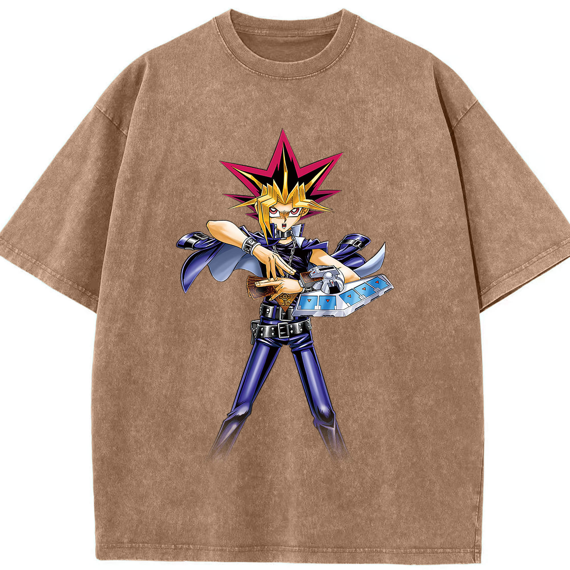 （画像用） 遊☆戯☆王 Yu-Gi-Oh! 綿100% ヴィンテージ風 半袖Tシャツ（フロントプリント）