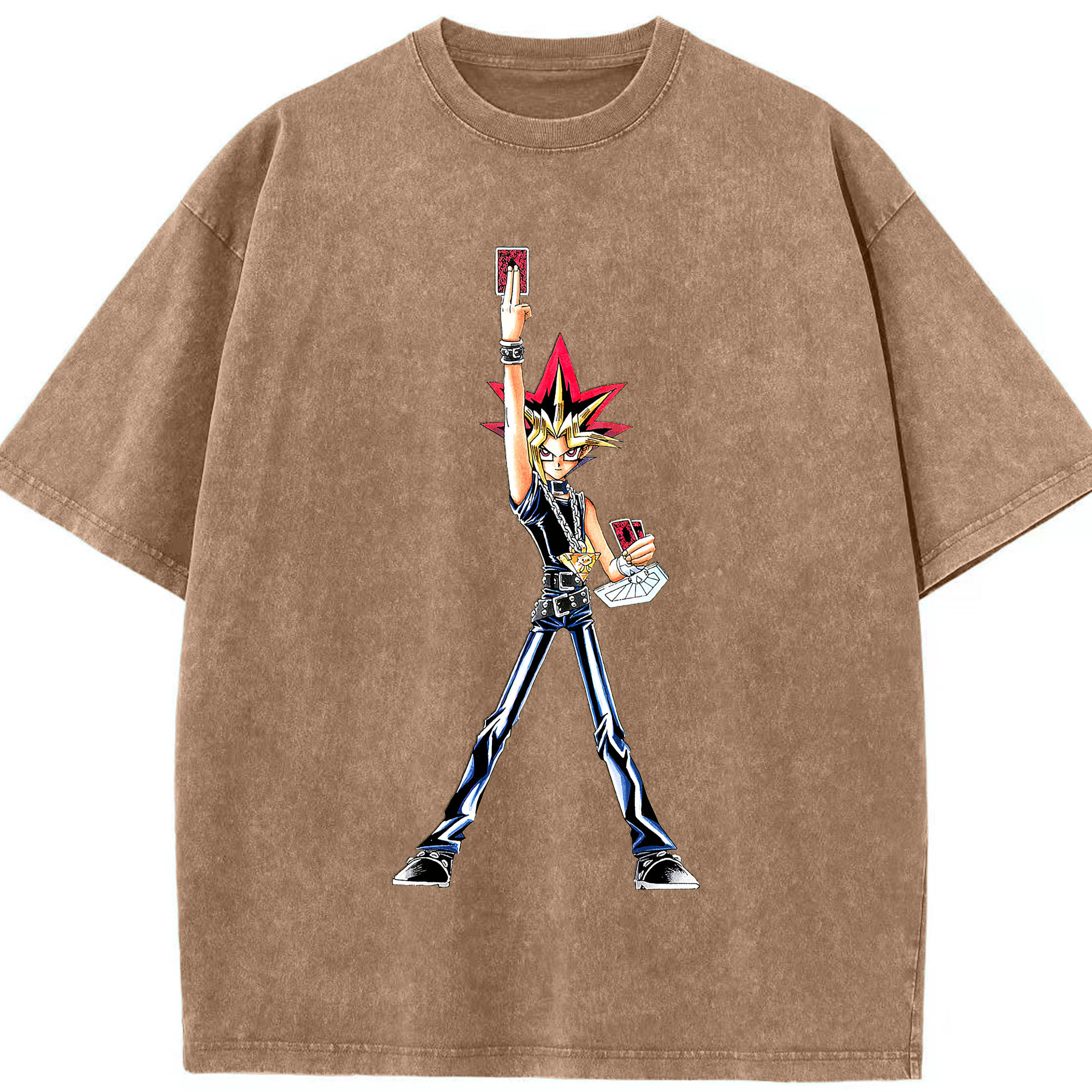 （画像用） 遊☆戯☆王 Yu-Gi-Oh! 綿100% ヴィンテージ風 半袖Tシャツ（フロントプリント）