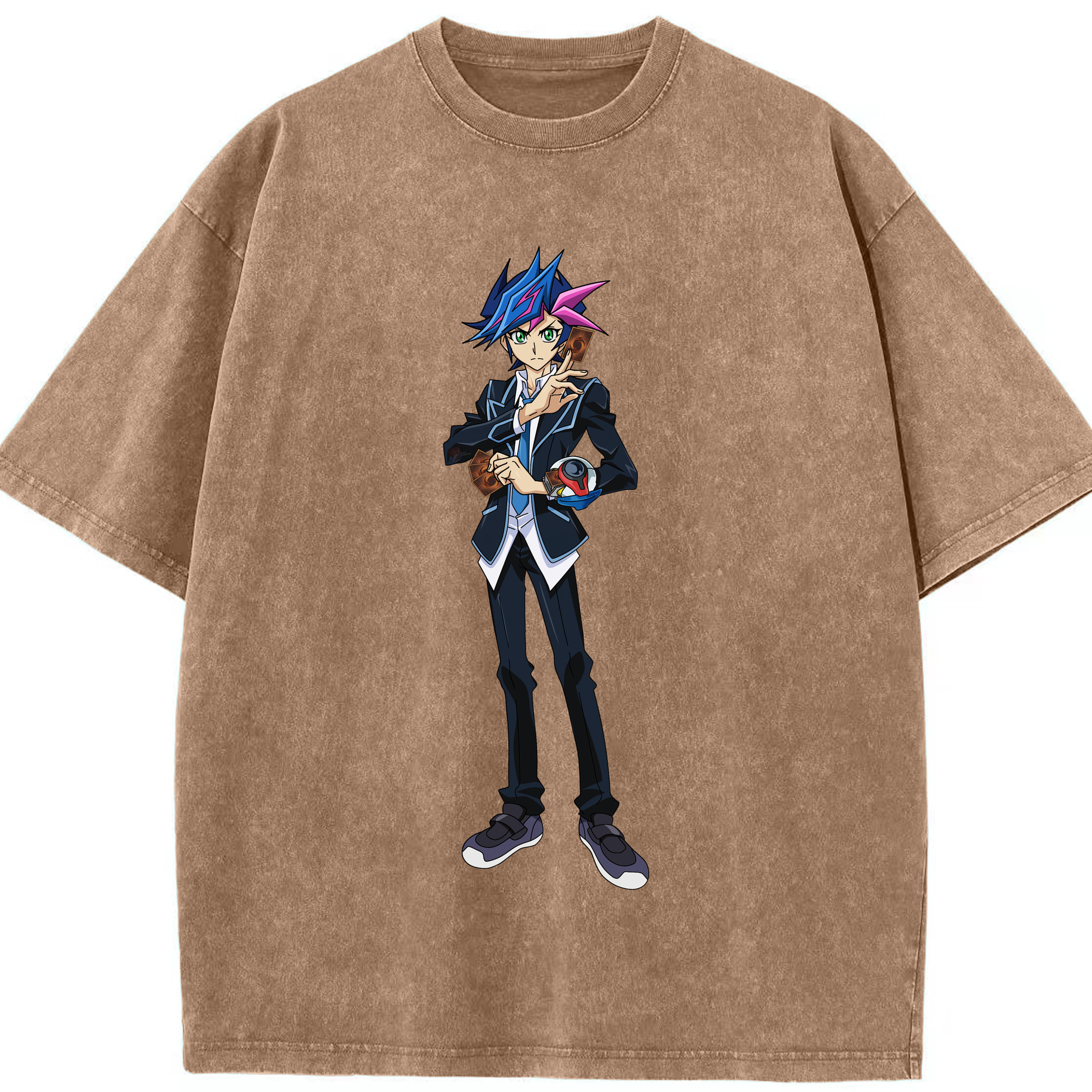 （画像用） 遊☆戯☆王 Yu-Gi-Oh! 綿100% ヴィンテージ風 半袖Tシャツ（フロントプリント）
