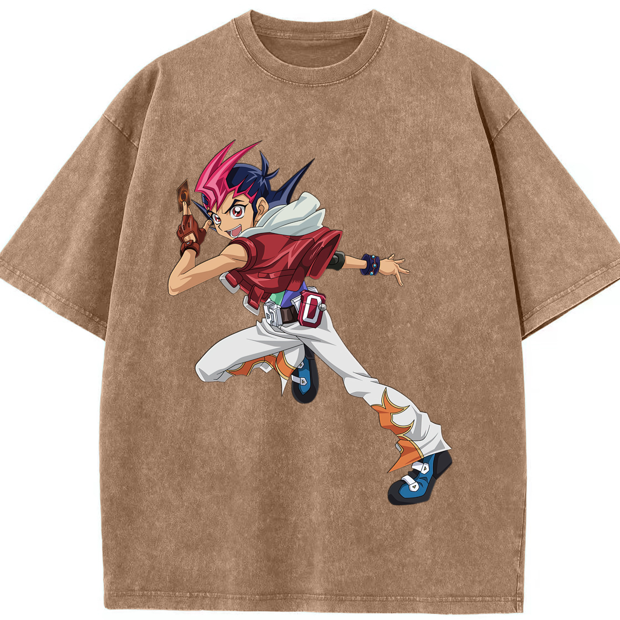 （画像用） 遊☆戯☆王 Yu-Gi-Oh! 綿100% ヴィンテージ風 半袖Tシャツ（フロントプリント）