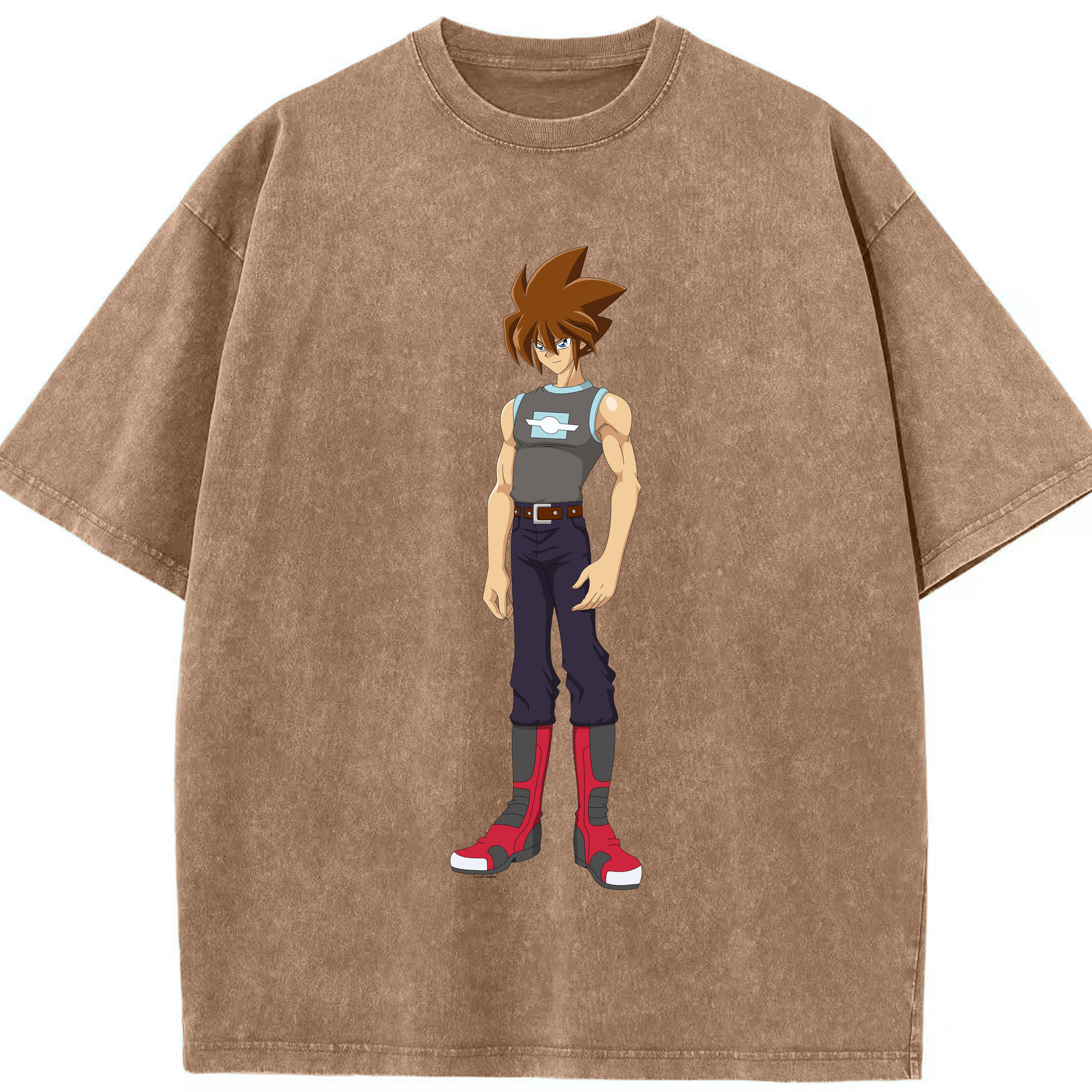 （画像用） 遊☆戯☆王 Yu-Gi-Oh! 綿100% ヴィンテージ風 半袖Tシャツ（フロントプリント）