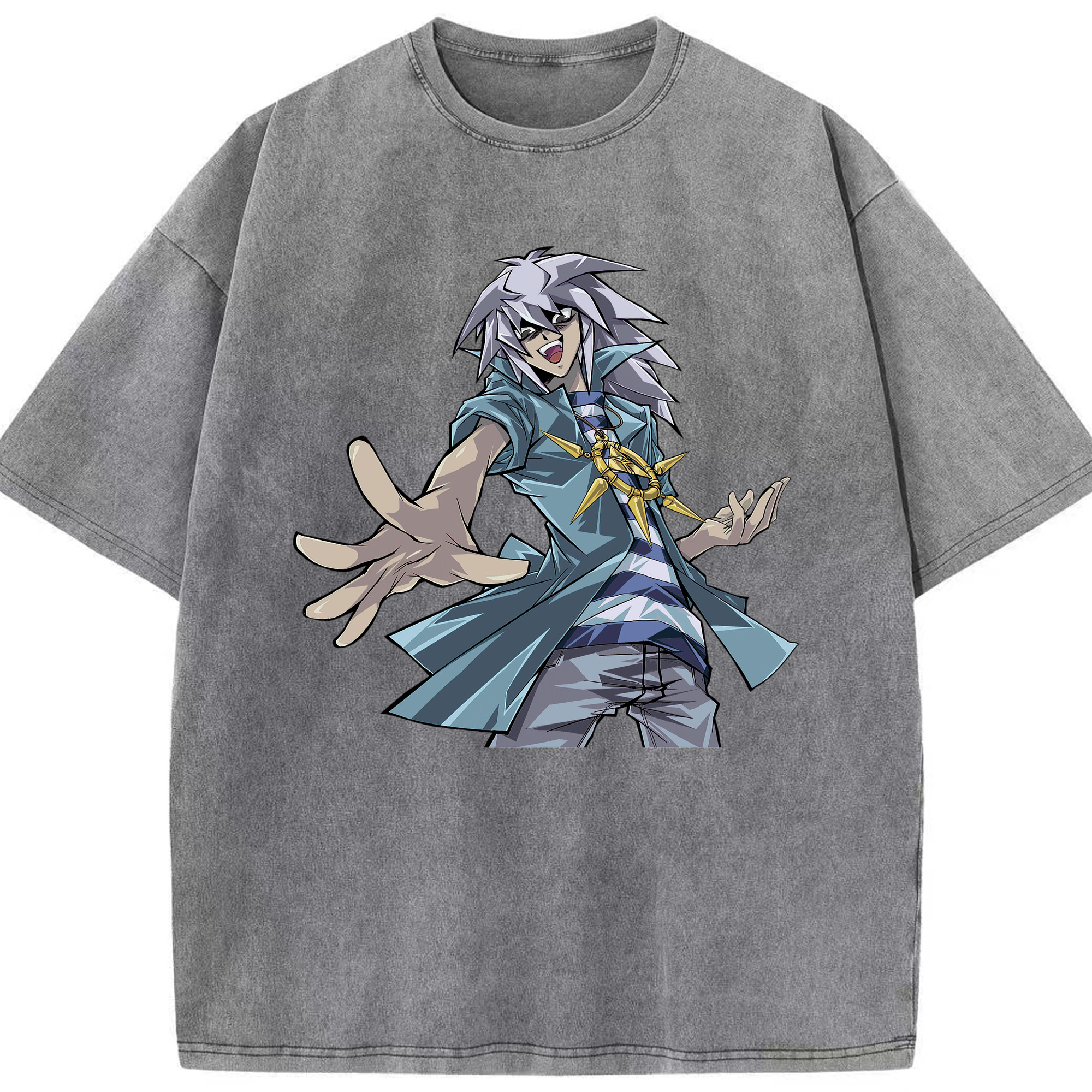 （画像用） 遊☆戯☆王 Yu-Gi-Oh! 綿100% ヴィンテージ風 半袖Tシャツ（フロントプリント）
