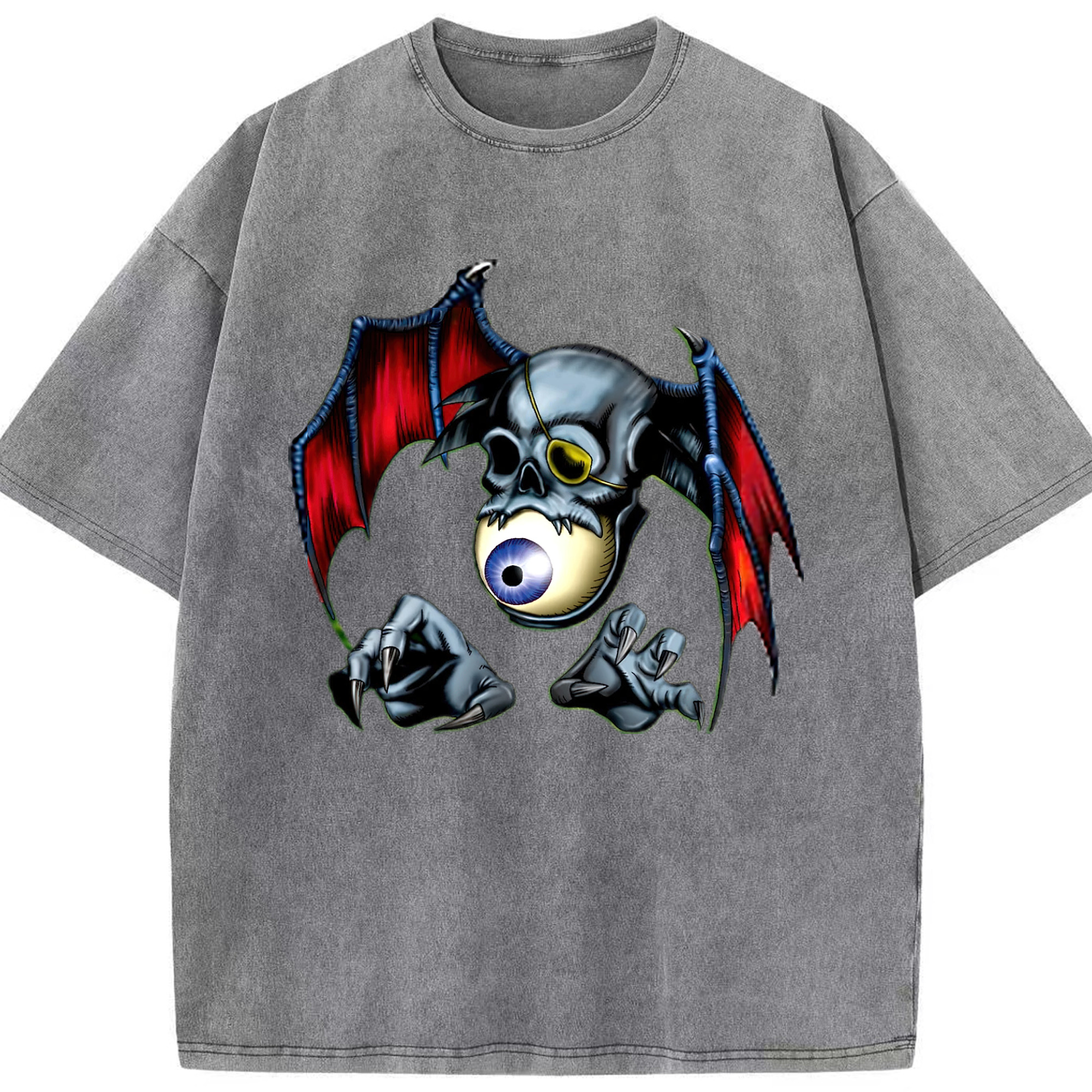 （画像用） 遊☆戯☆王 Yu-Gi-Oh! 綿100% ヴィンテージ風 半袖Tシャツ（フロントプリント）